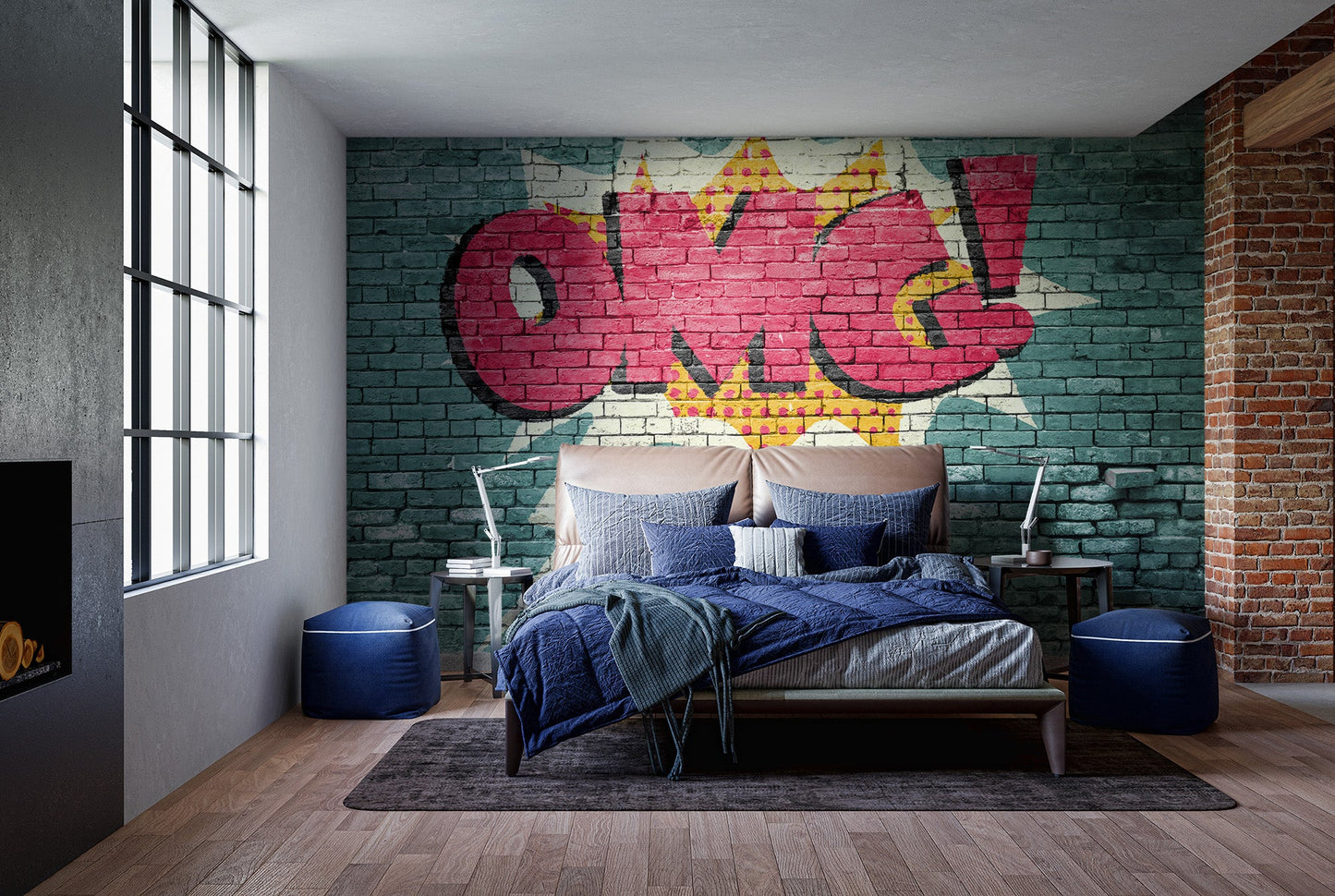 Pop Art OMG Graffiti Wall Mural - Giffywalls