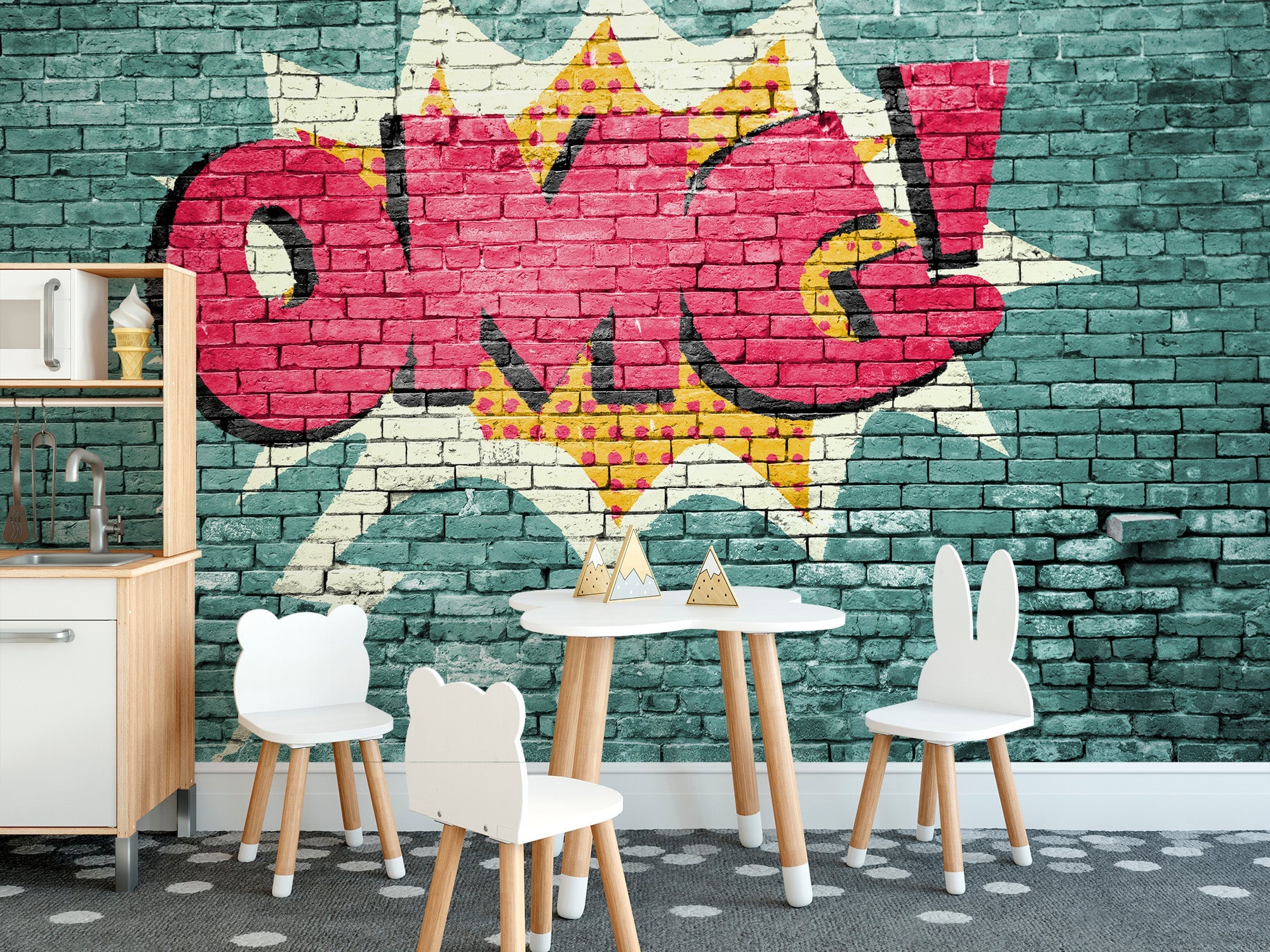 Pop Art OMG Graffiti Wall Mural - Giffywalls