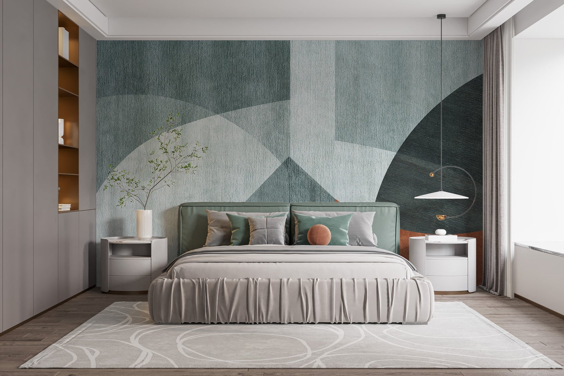 Geometric Minimalist Wall Mural - Giffywalls