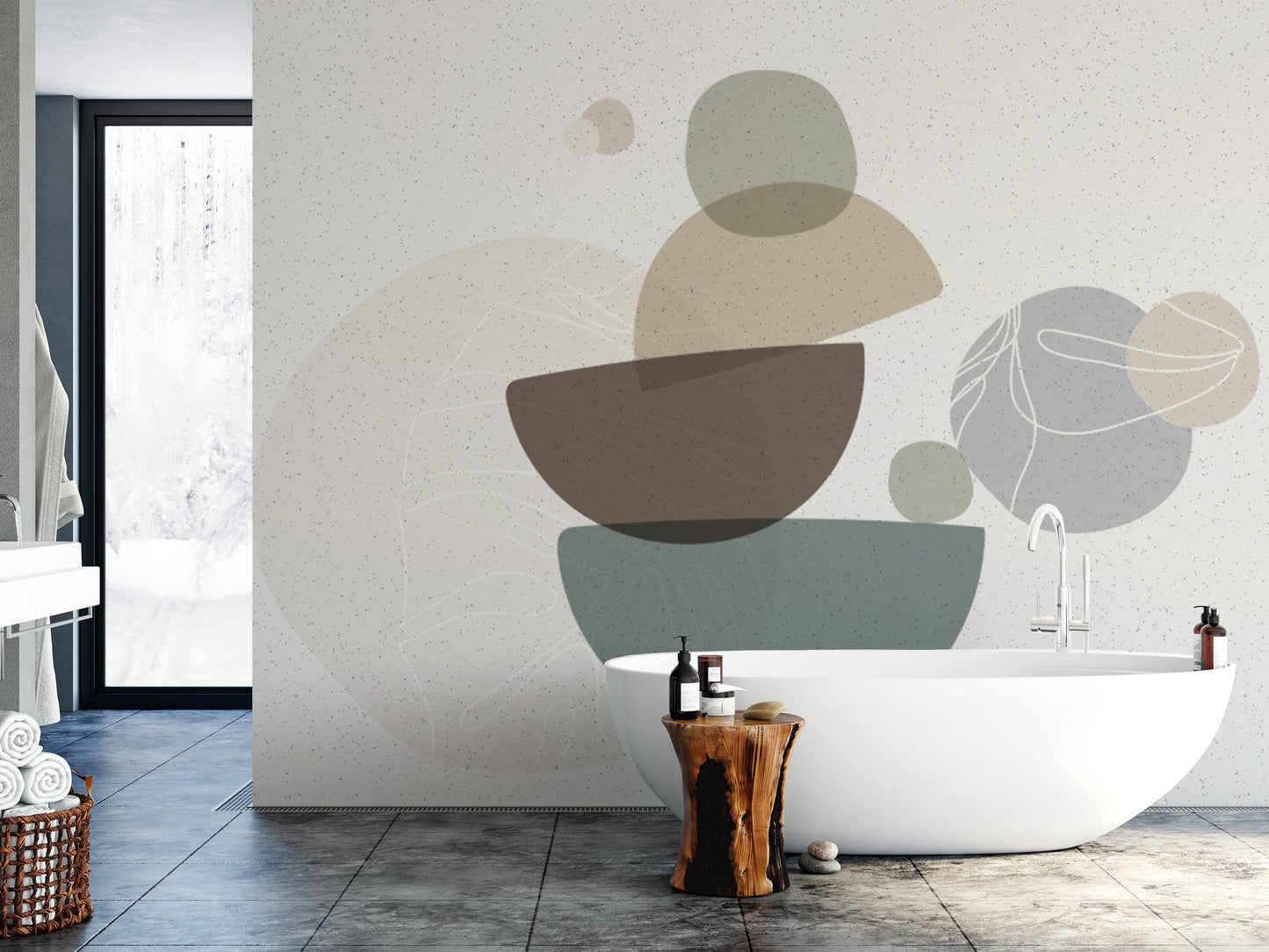 Soft Contour Bohemian Mural Wallpaper luxury