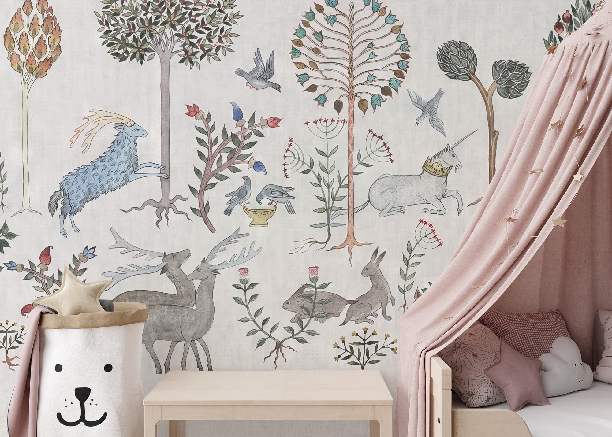 Whimsical Wildlife Wallpaper Mural - Giffywalls