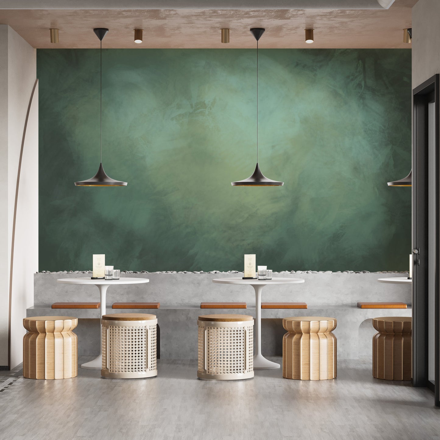 Aqua Stone Marble Wallpaper Mural - Giffywalls