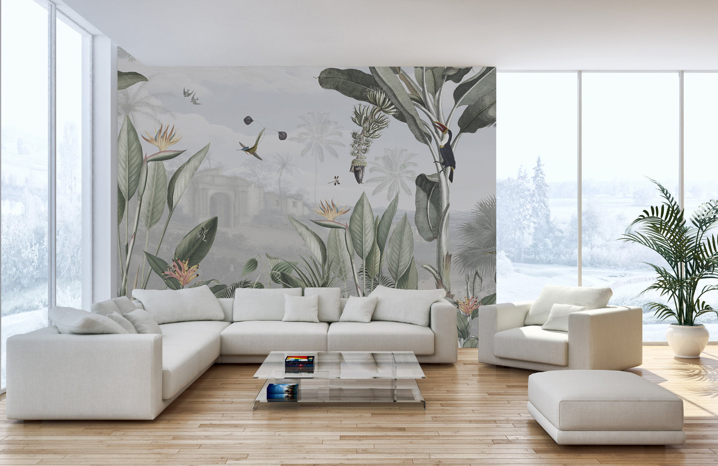 Botanical beauty wallpaper for wall decor