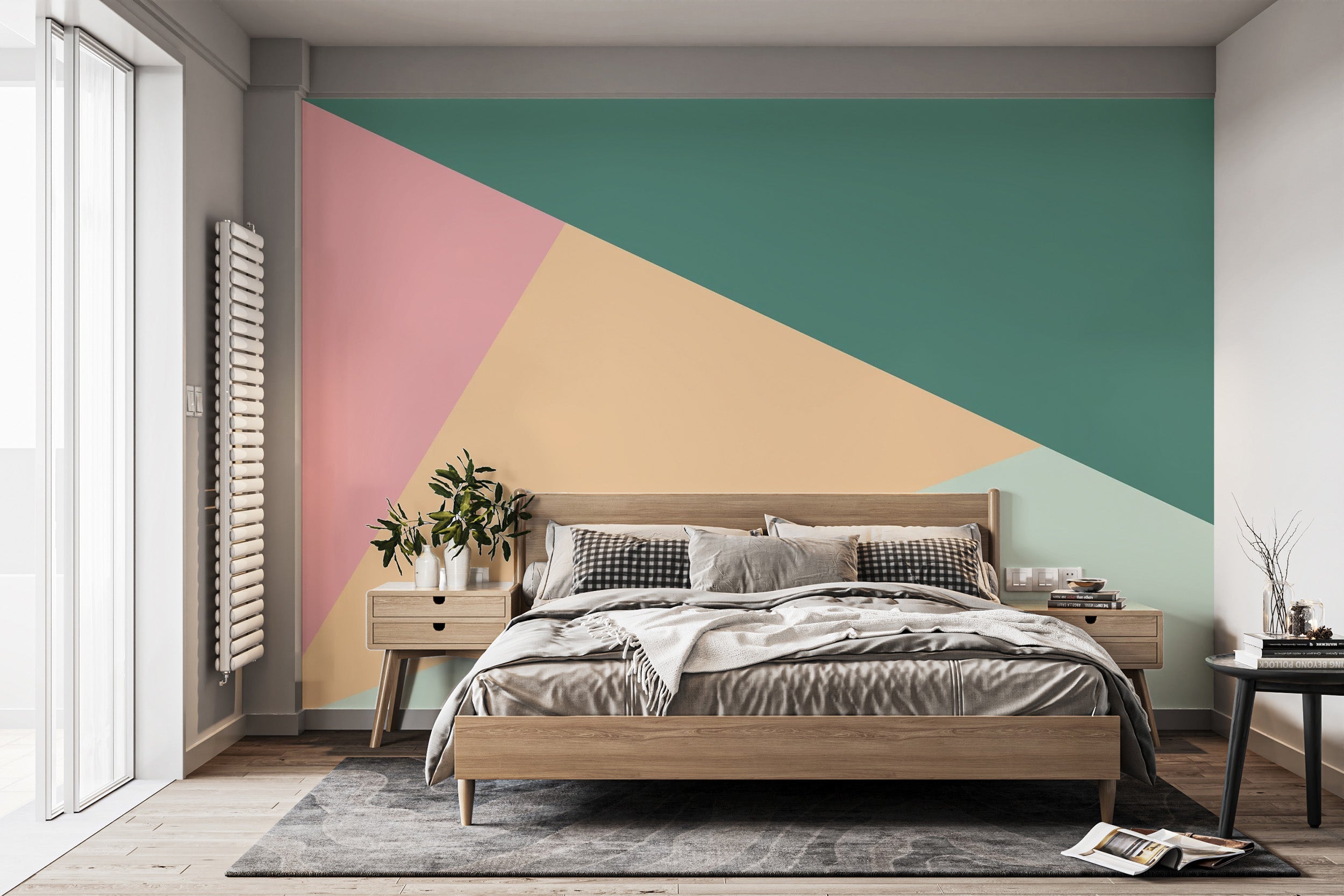 Colorful Geometric Triangle Shaped Wallpaper - Giffywalls