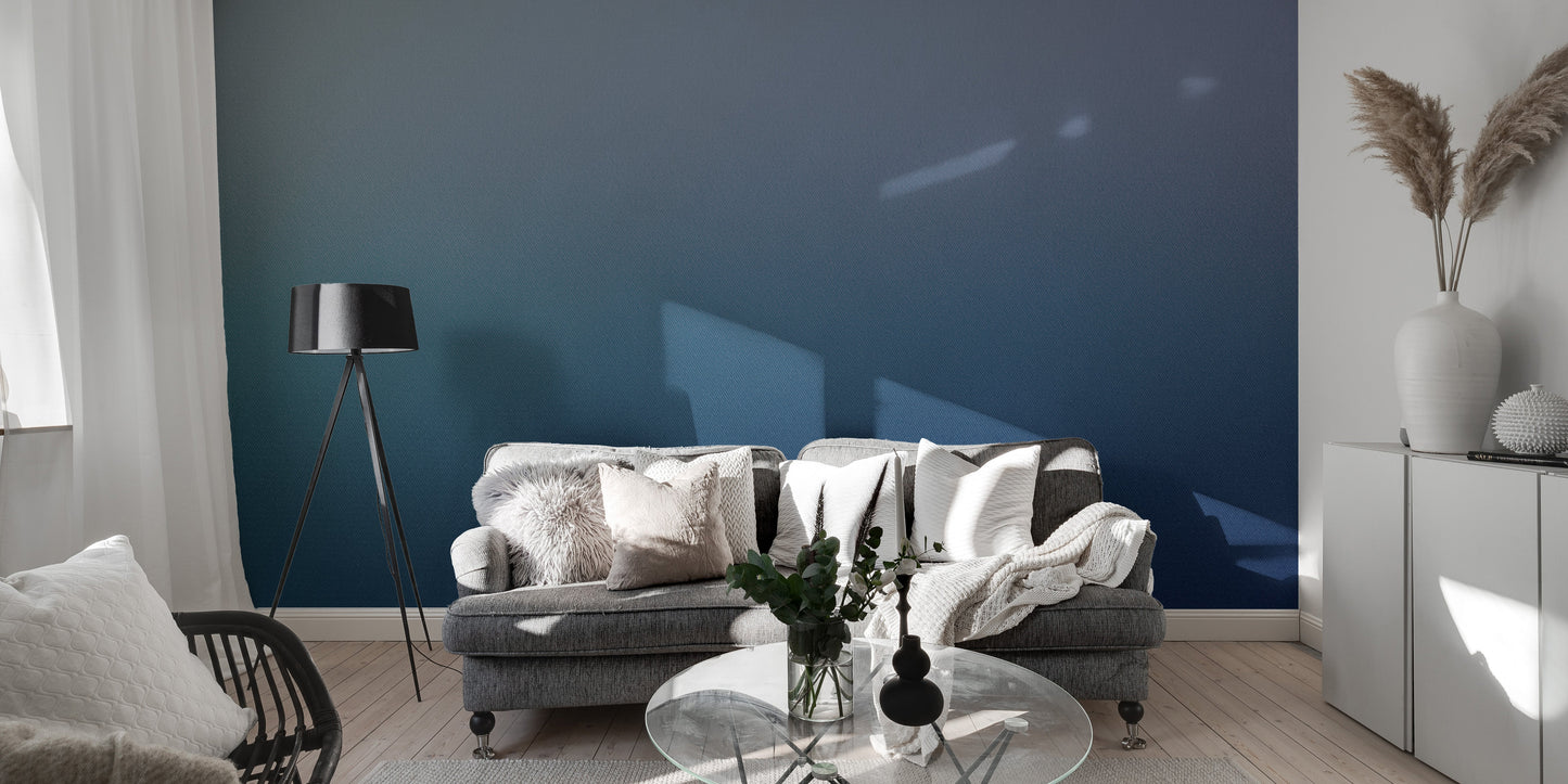 Deep Blue Ombre Textured Wall Mural - Giffywalls