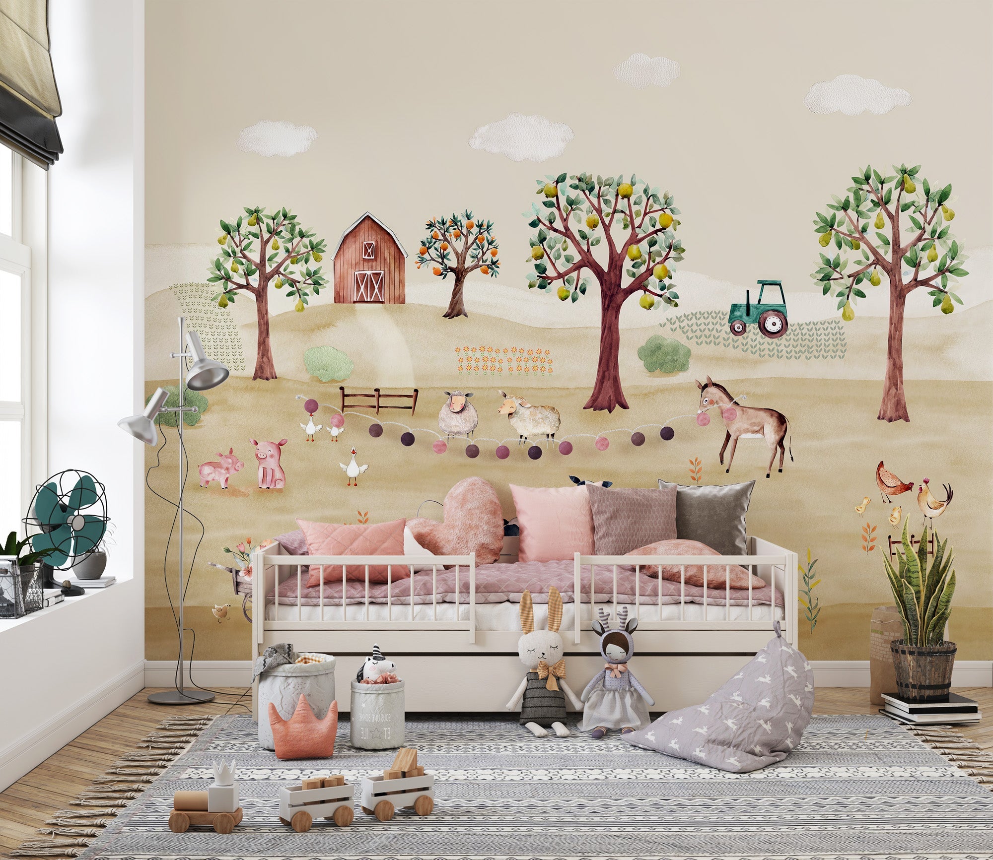 Barnyard Bliss Wall Mural - Giffywalls