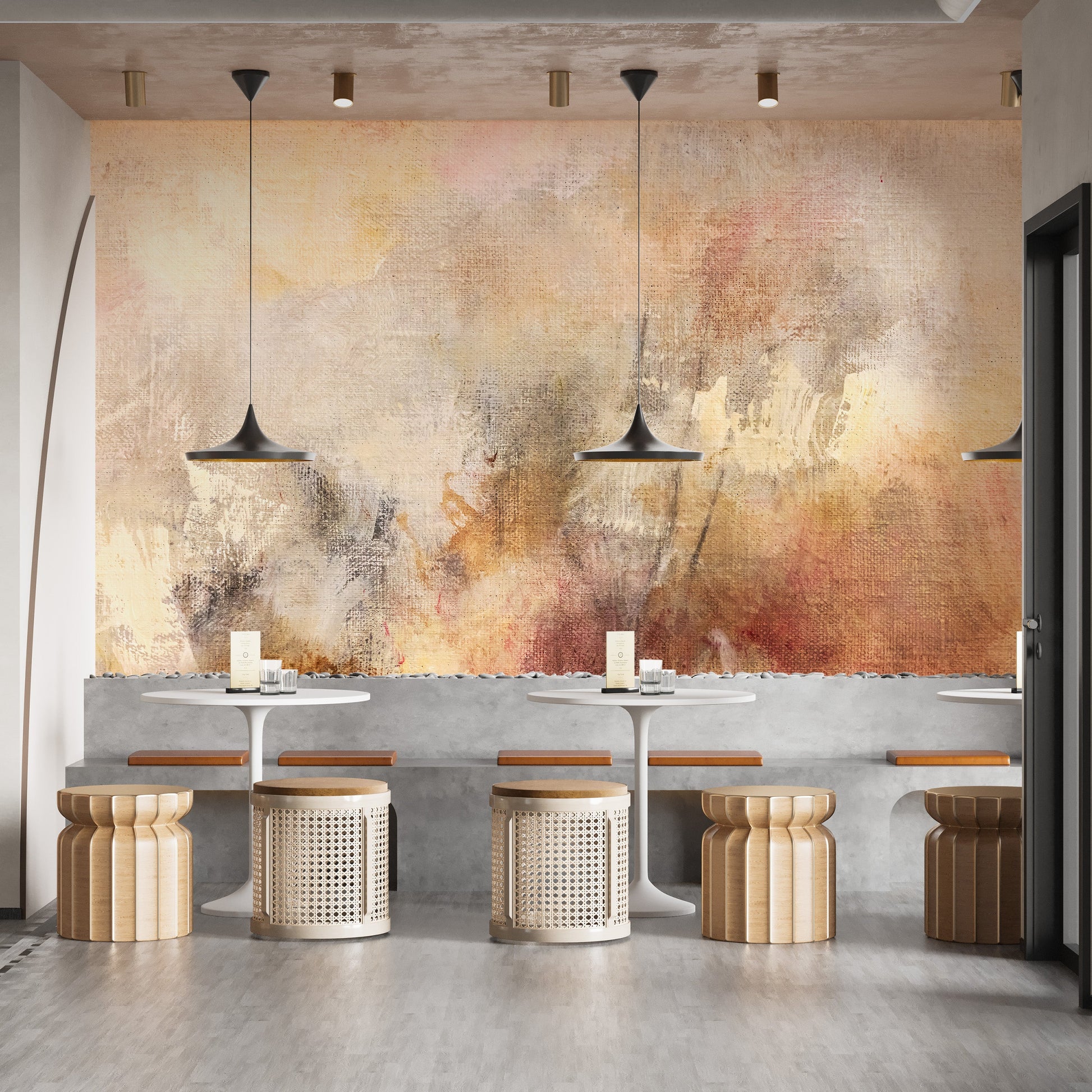 Artistic Oil Painted Abstract Wall Mural - Giffywalls