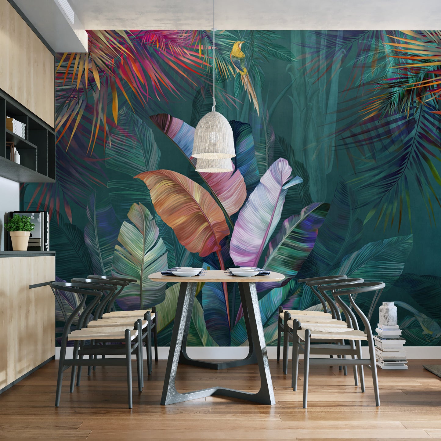 Leaf Extravaganza Island Breeze Wall Decor wallpaper