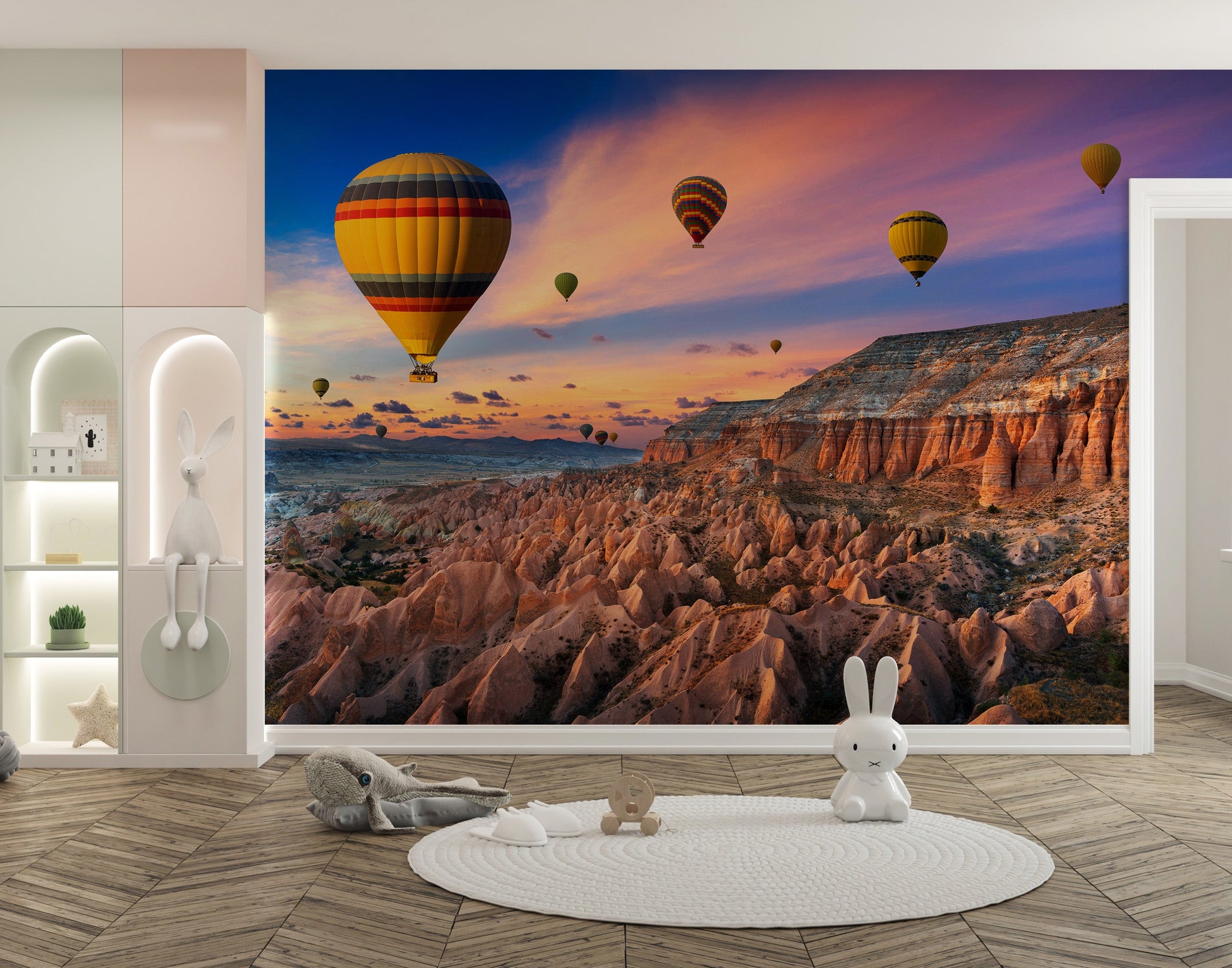 Cappadocia Balloons Sunset Wall Mural - Giffywalls