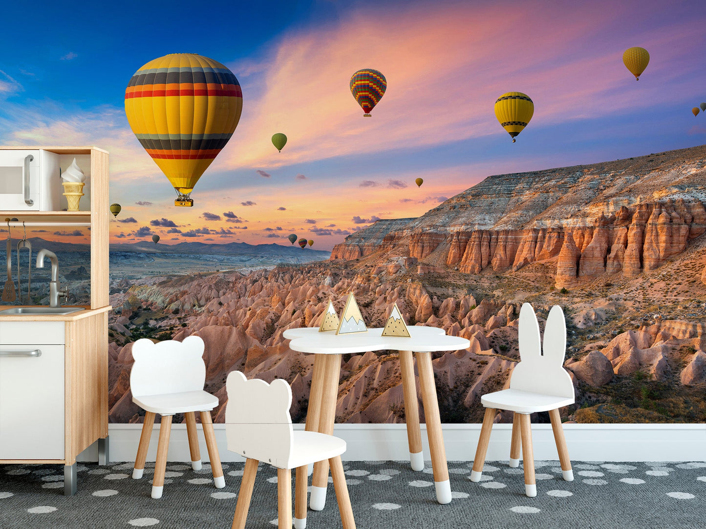 Cappadocia Balloons Sunset Wall Mural - Giffywalls