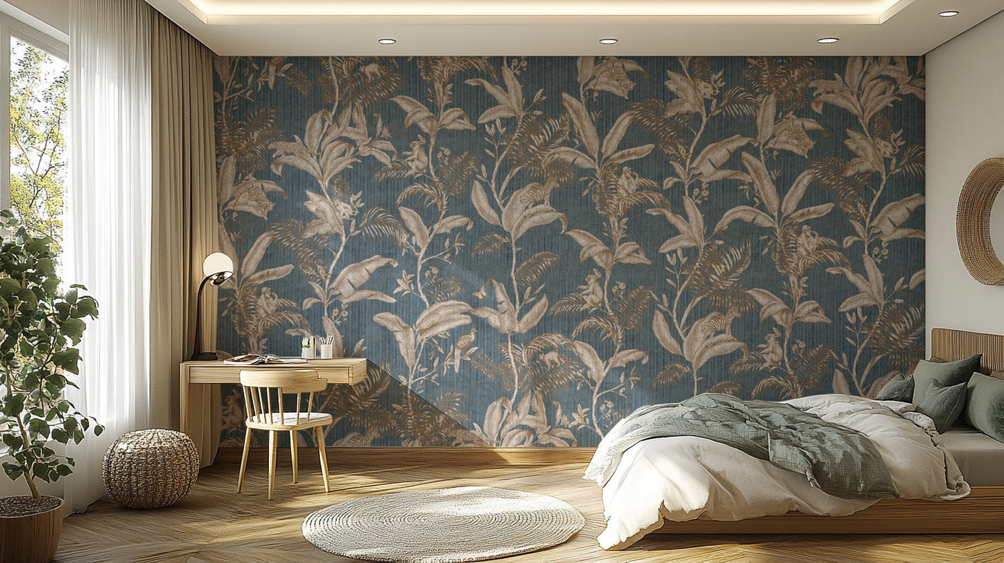 Tropical wallpaper mural perfect for adding natural elegance.
