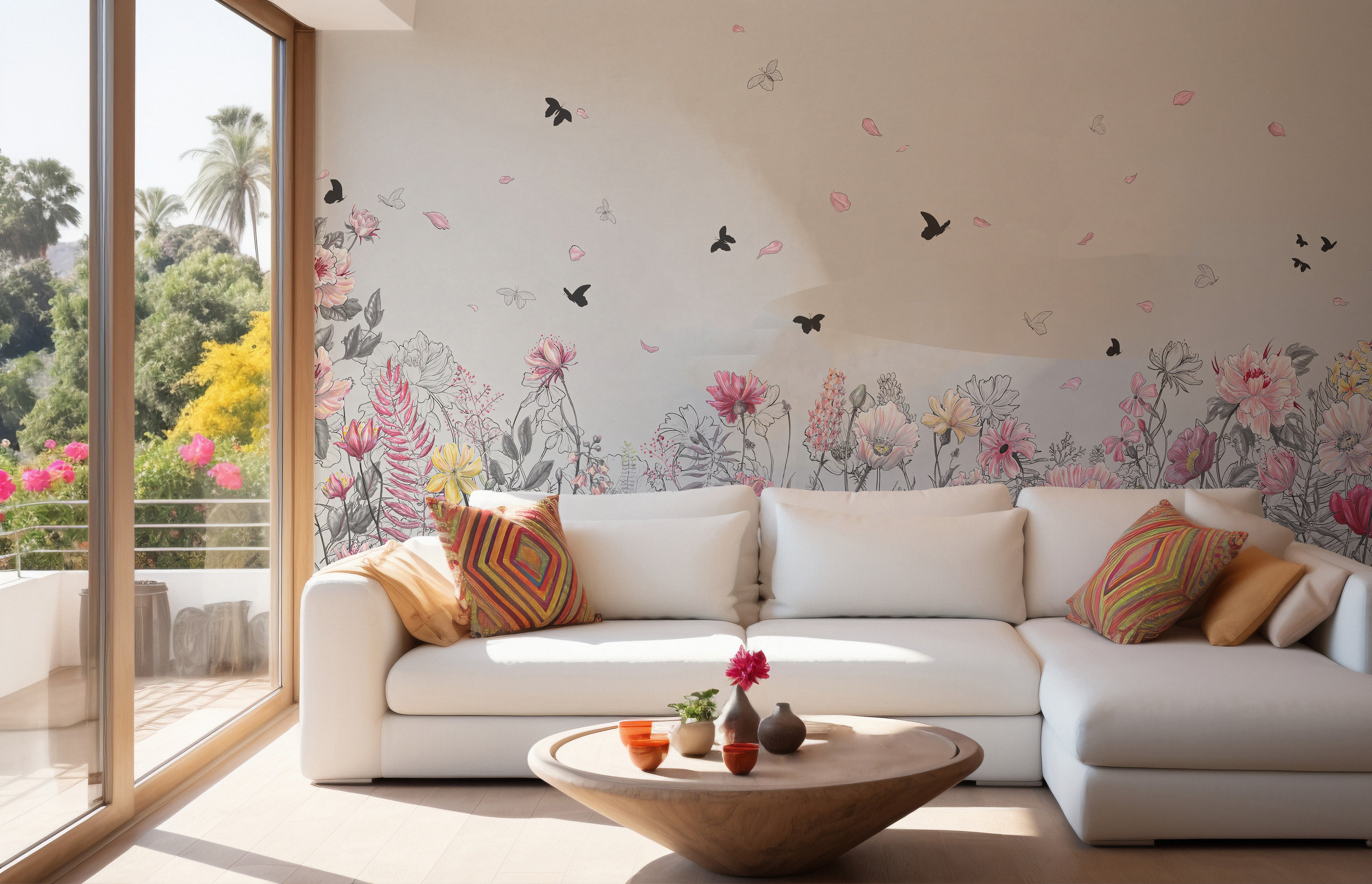 Serene Floral Orchard Wallpaper Murals