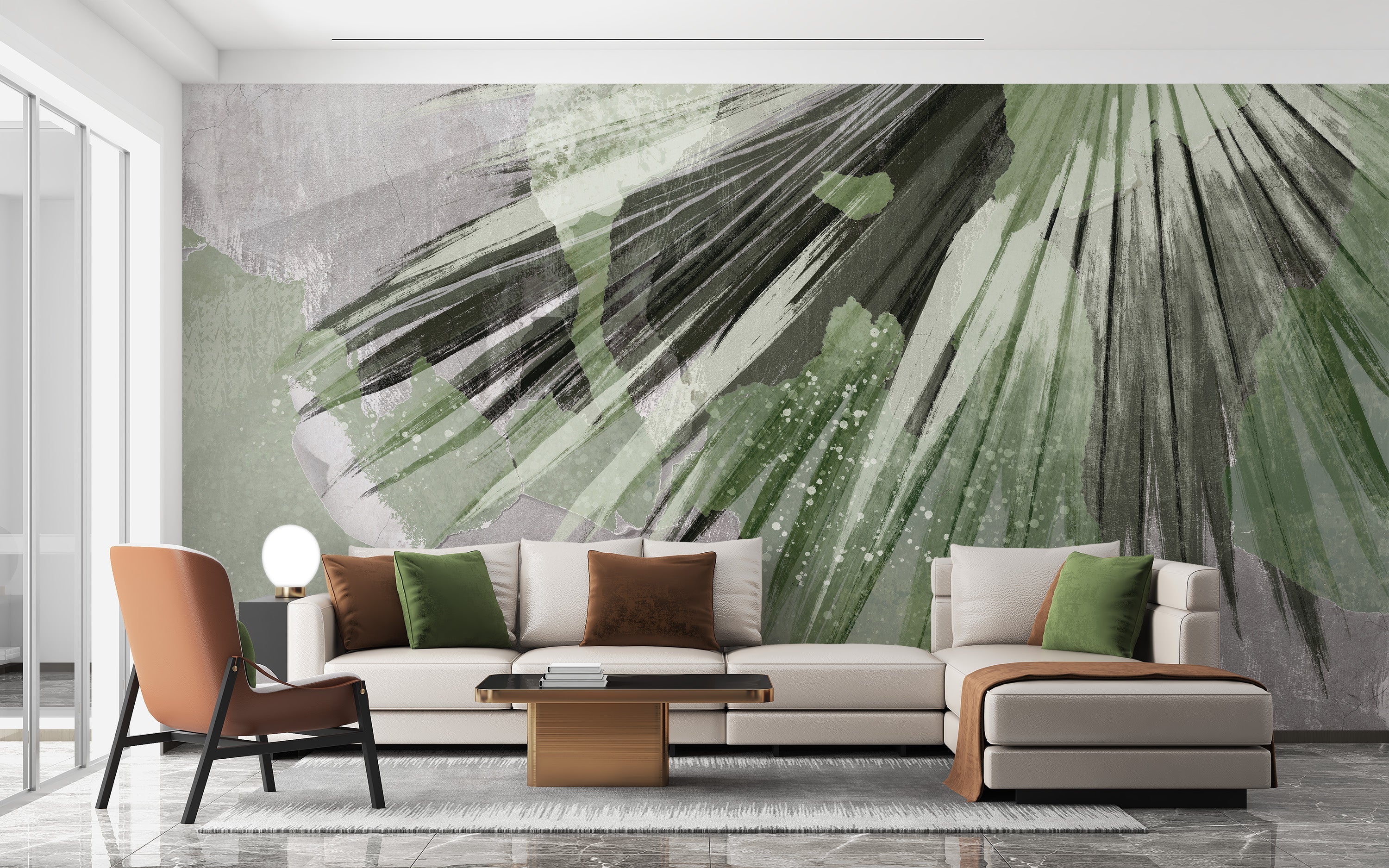 Exotic Tropical Leaf Wall Mural - Giffywalls