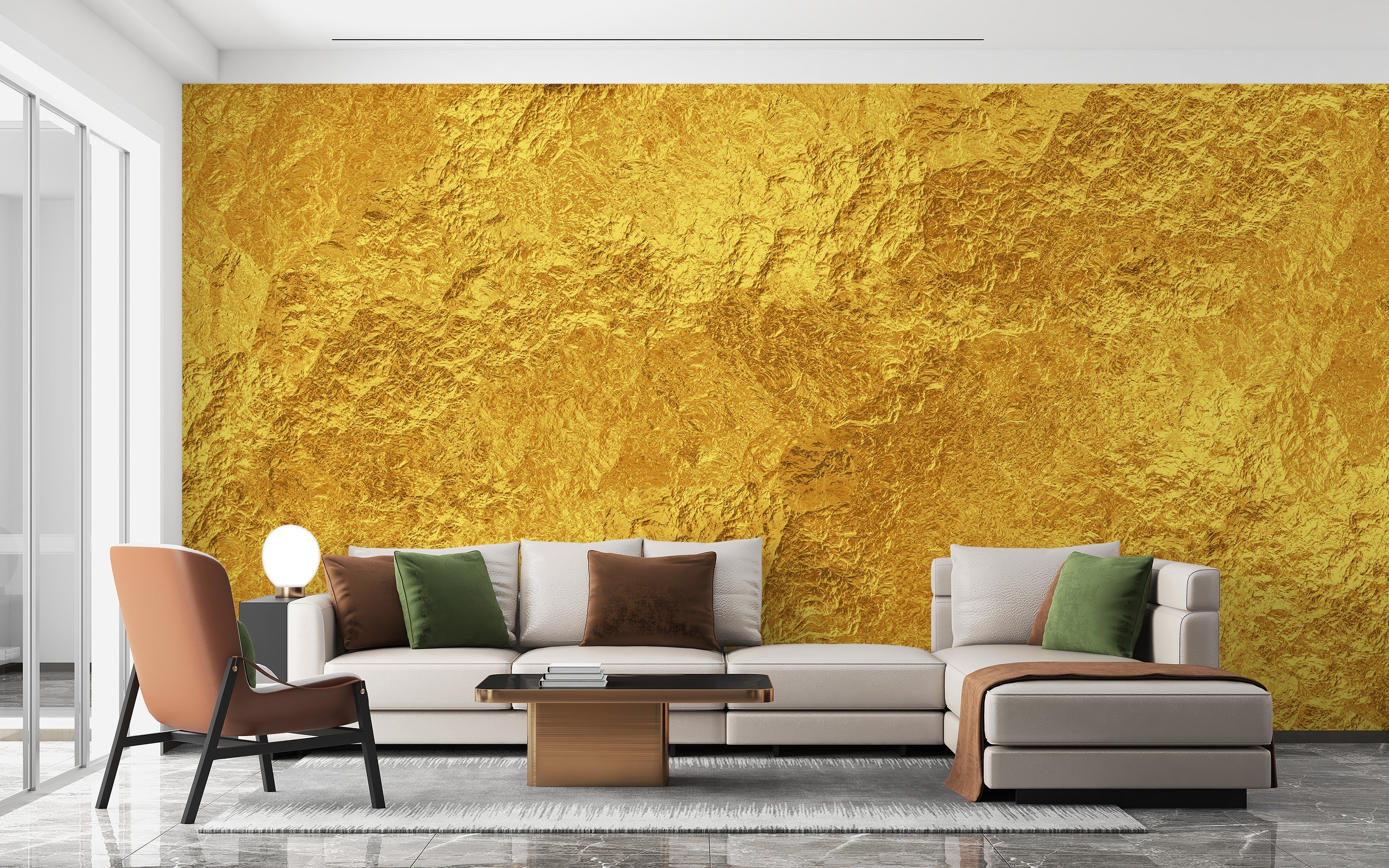 Luxurious Golden Texture Wall Mural - Giffywalls