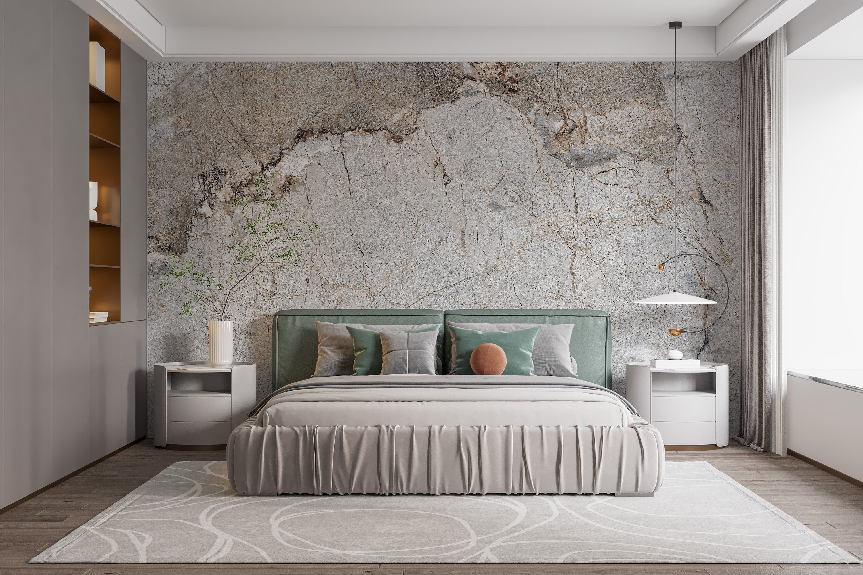 Elegant Gray Marble Wall Mural - Giffywalls