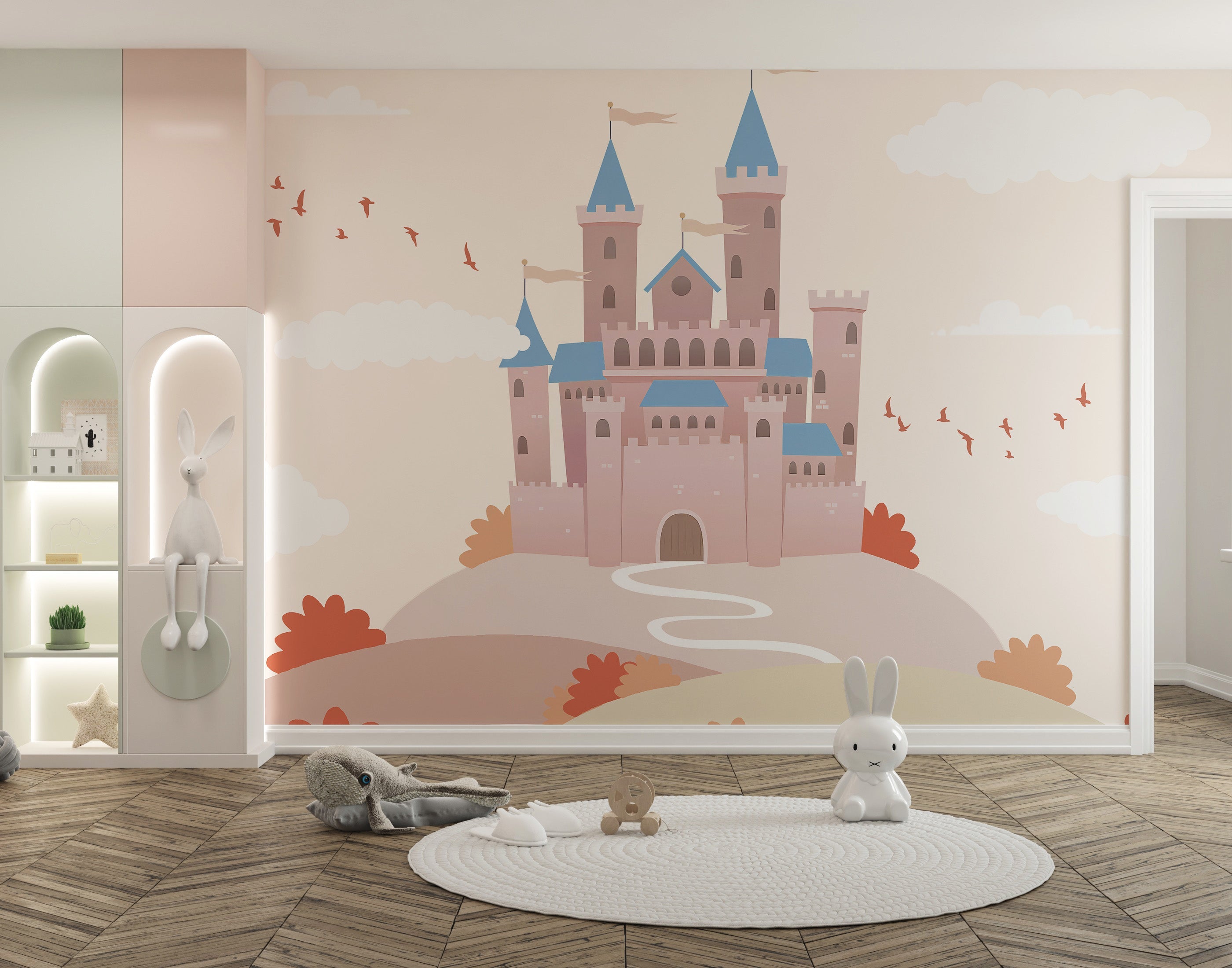 Childrens Fairytale Castle Wallpaper Mural - Giffywalls