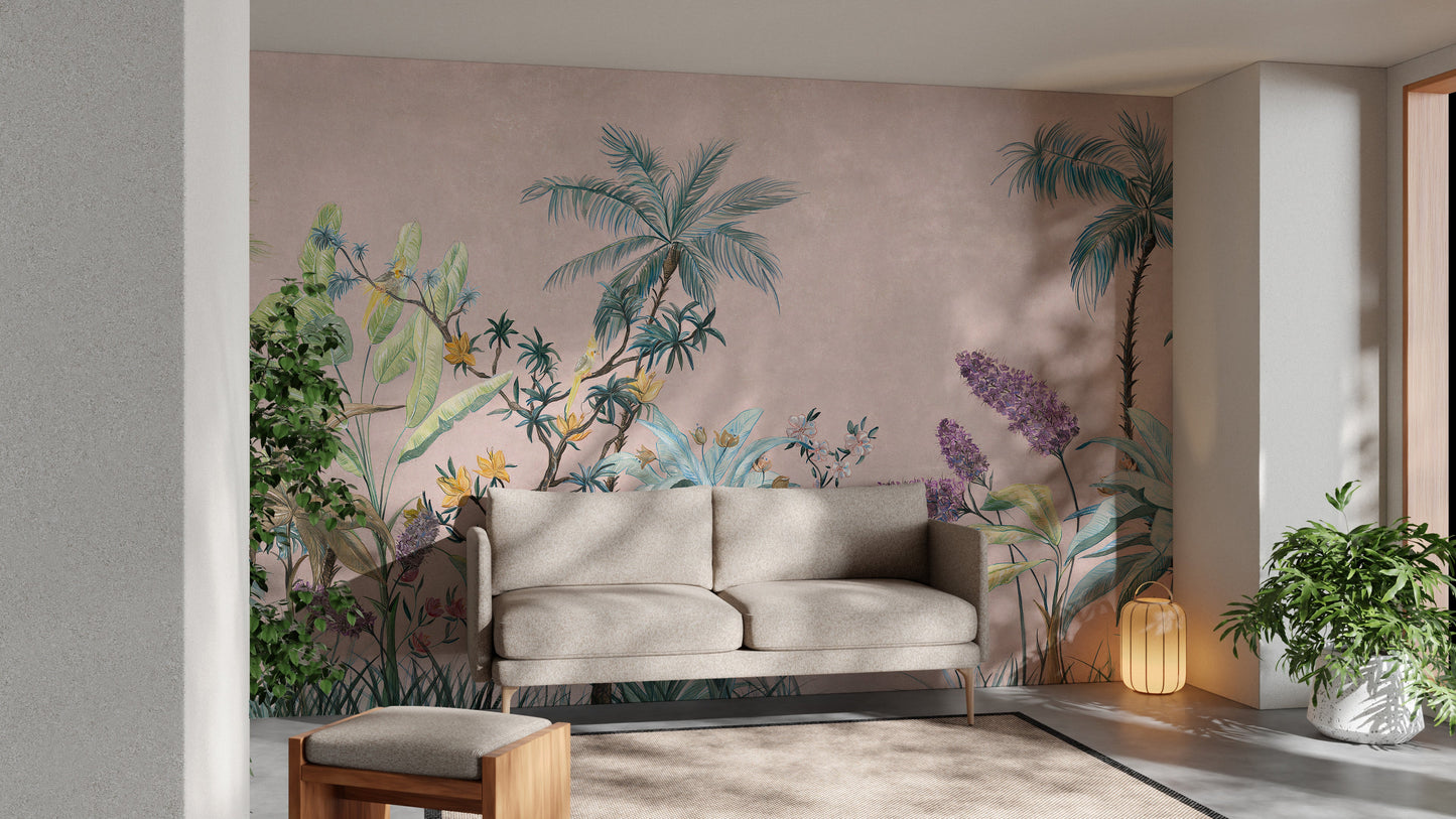 Boho flowers wallpaper murals for walls