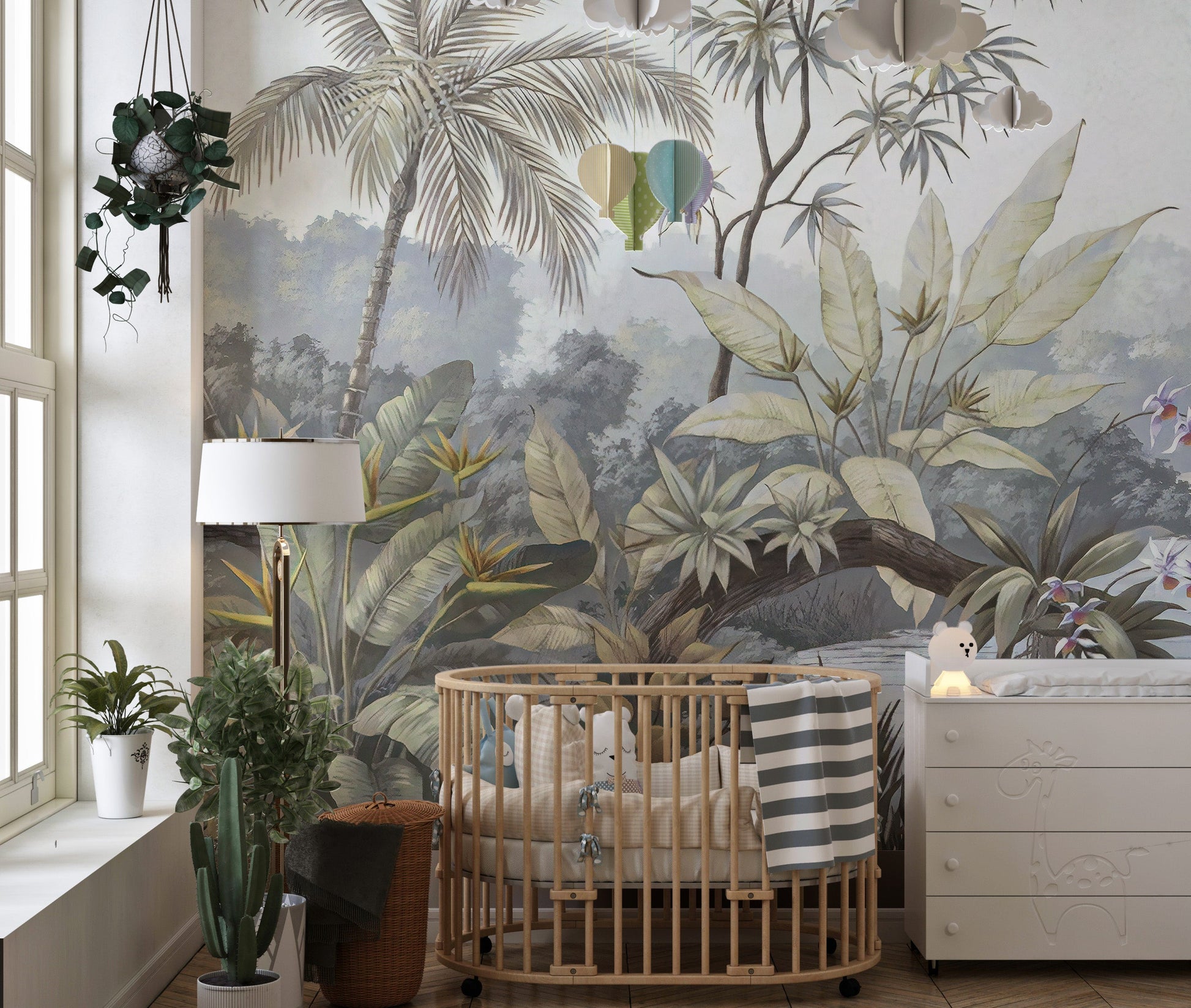 Tropical Trees Textured Wallpaper Murals - Giffywalls