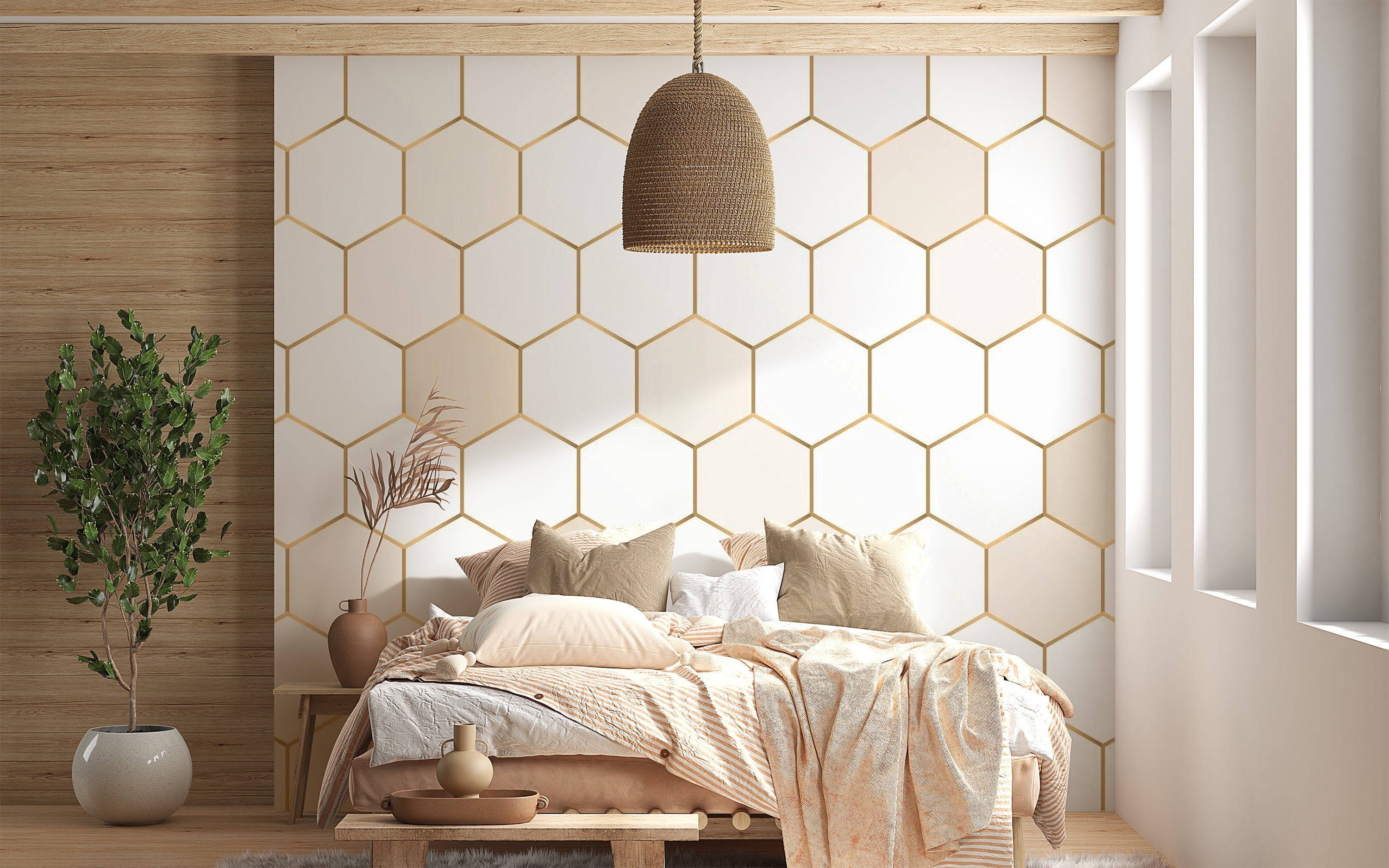 Honeycomb Hexagon wallpaper Murals - Giffywalls