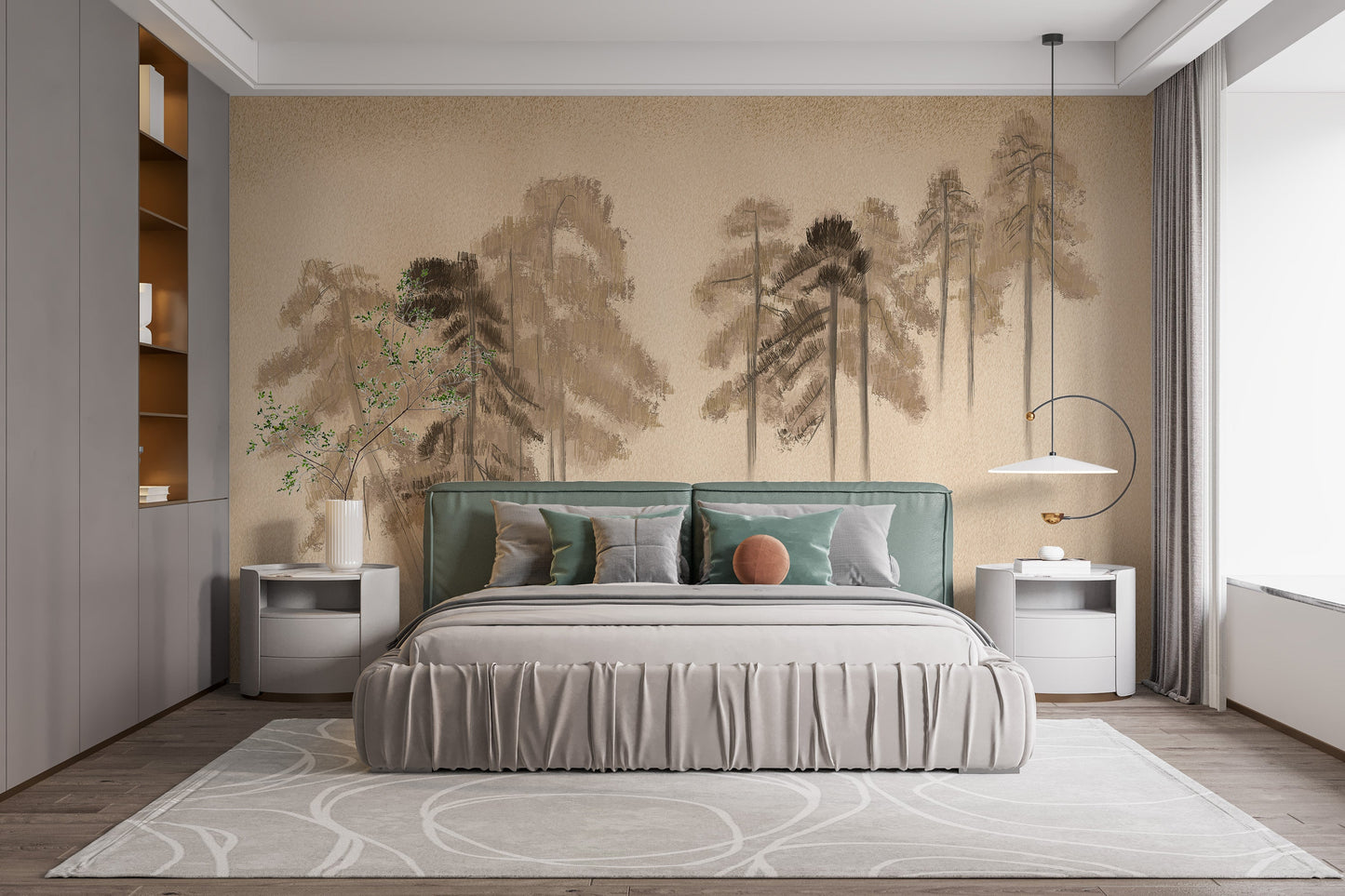 Pine Trees Wall Mural - Giffywalls