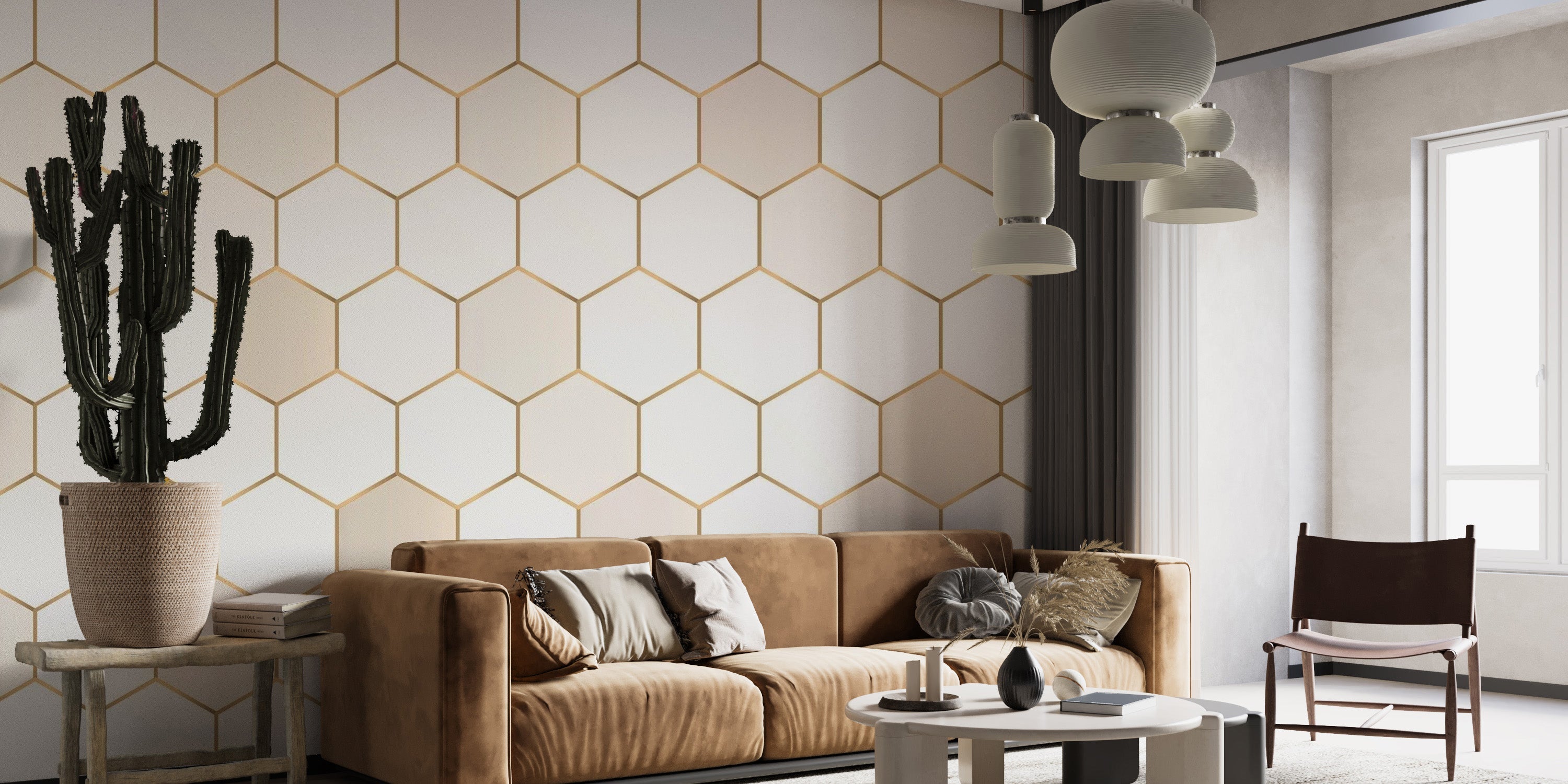 Honeycomb Hexagon wallpaper Murals - Giffywalls