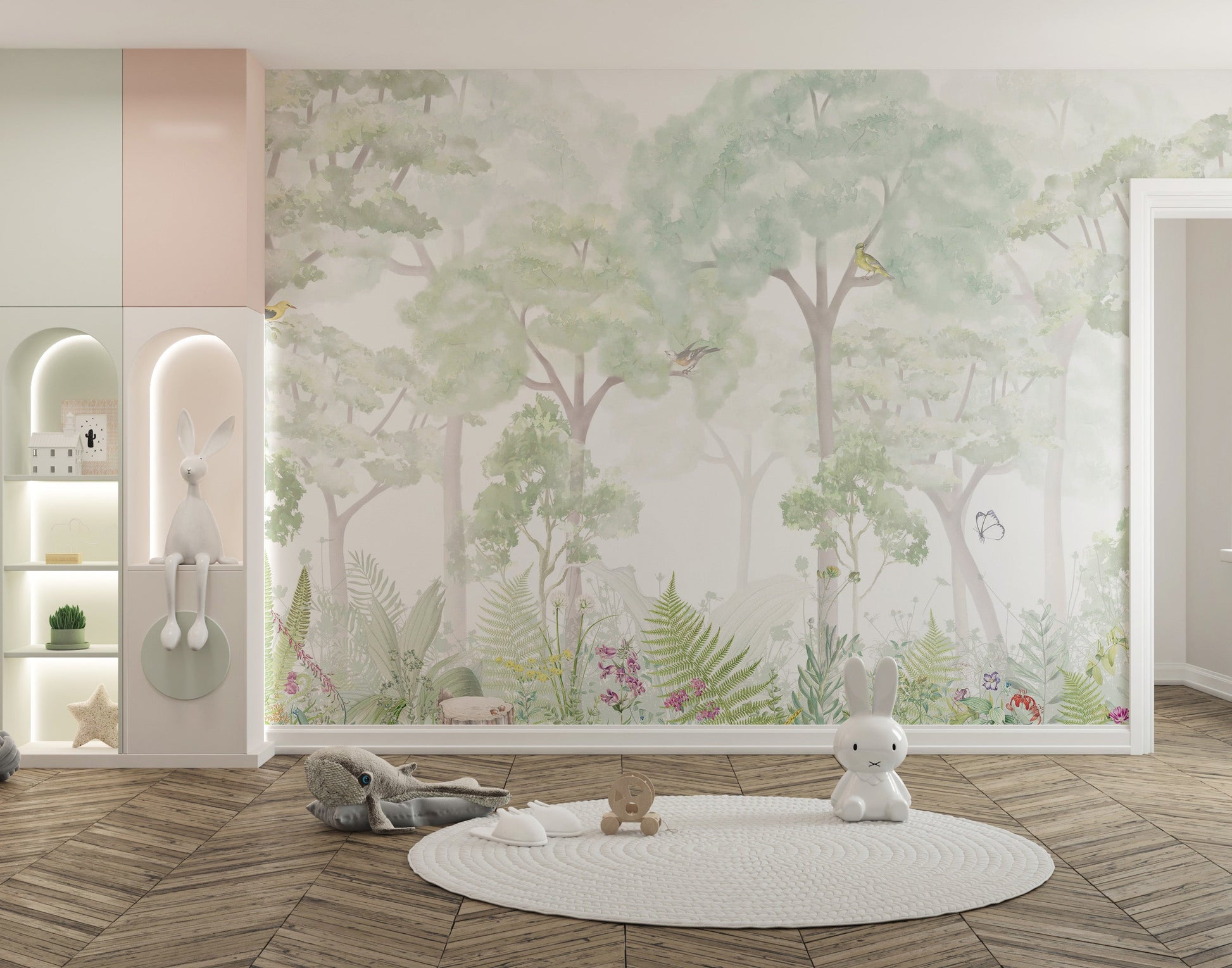 Create a fairy-tale nursery with Fantasy Forest Wallpaper Mural