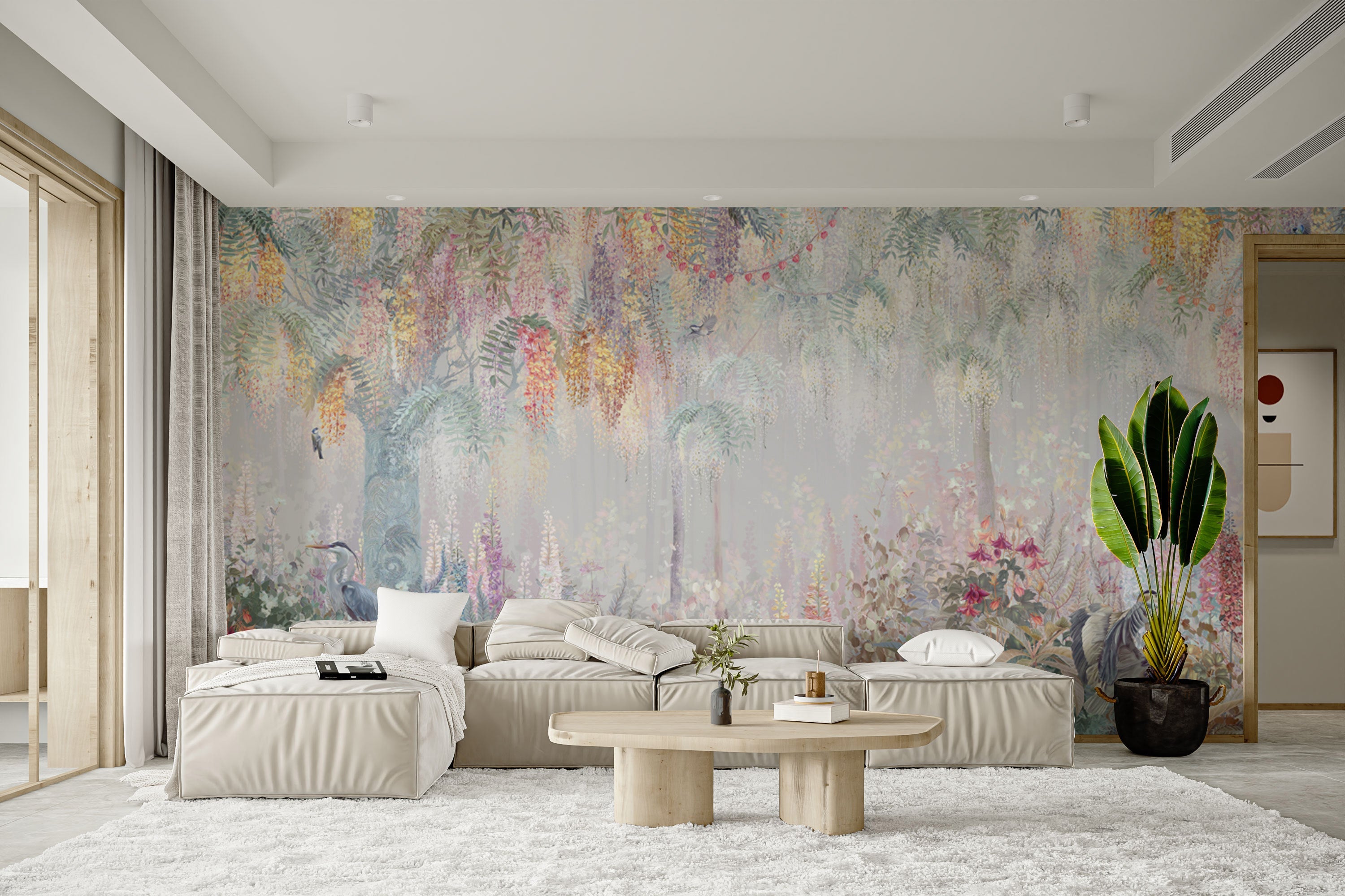 Vibrant Feathered Euphoria Jungle Wall Art wallpaper