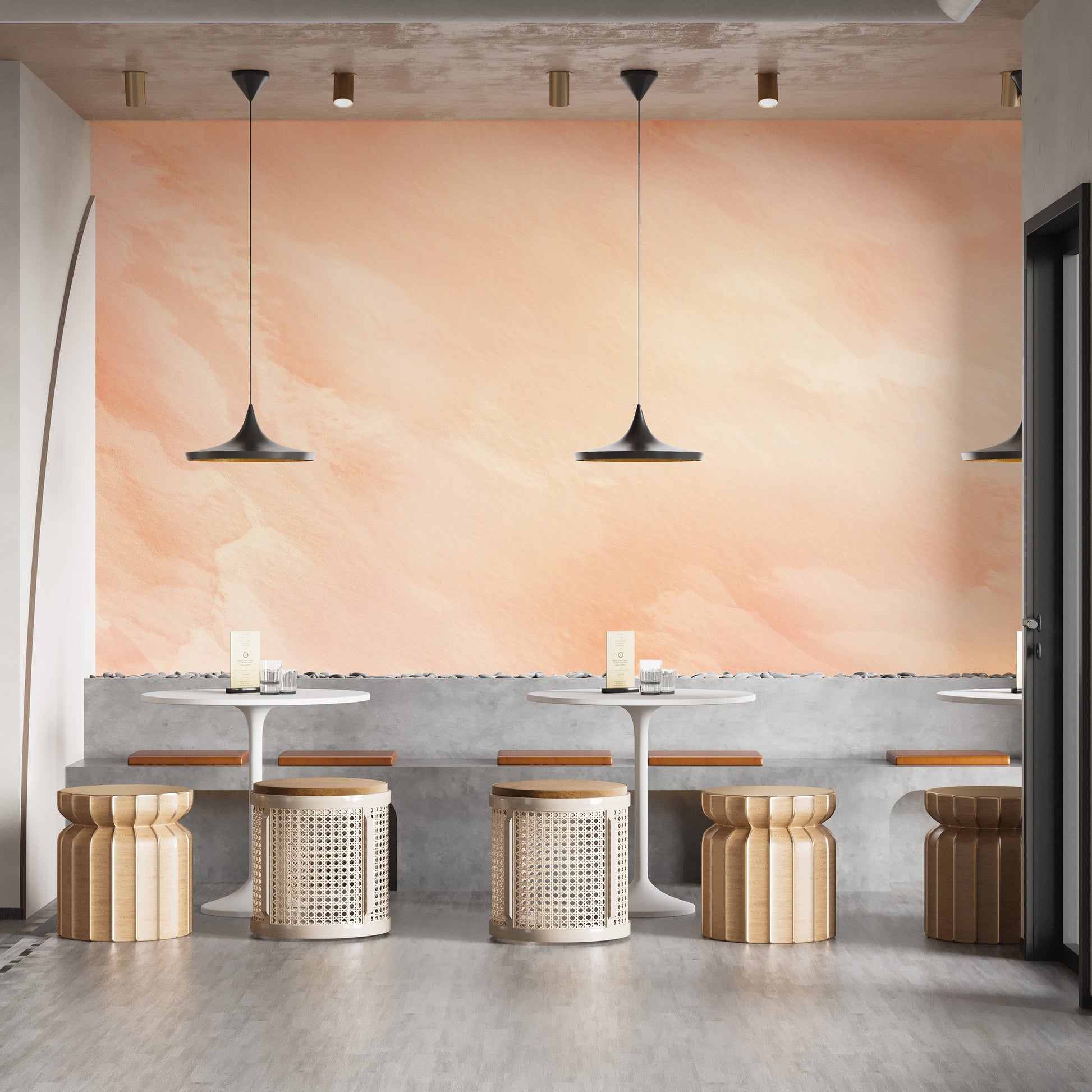 Pantone Peach Fusion Wallpaper Mural - Giffywalls