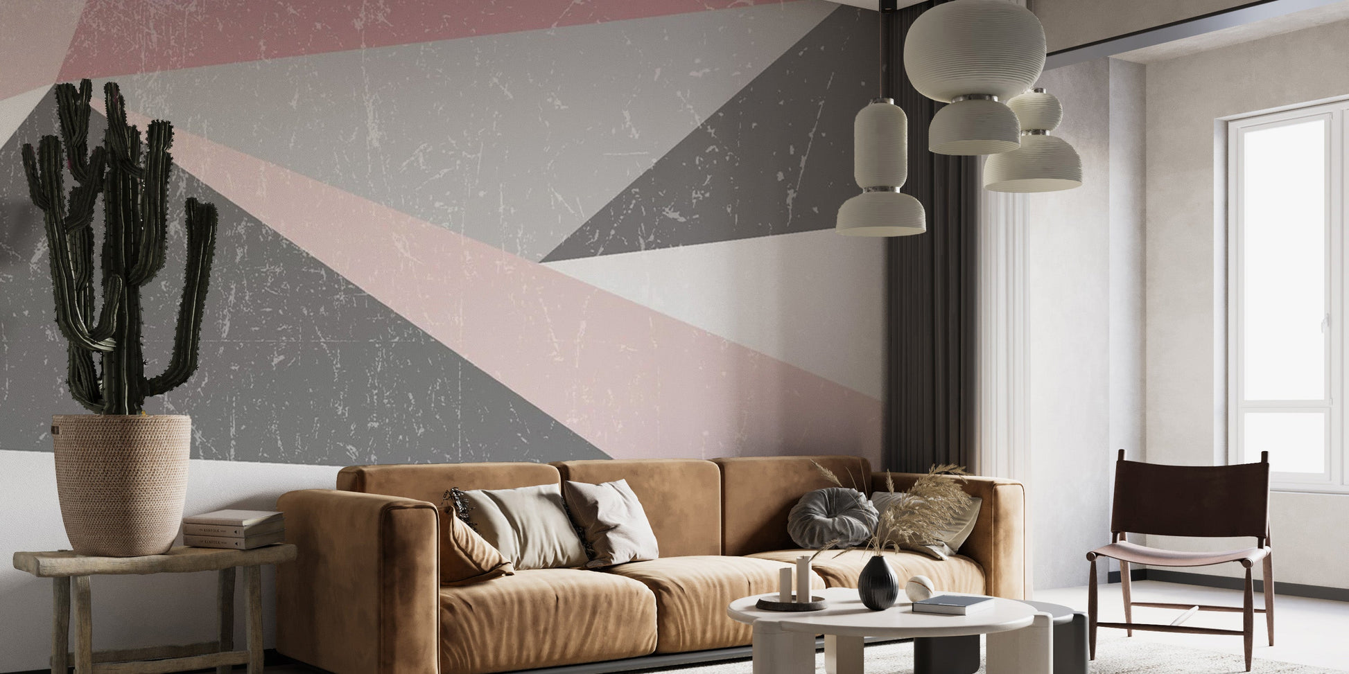 Grunge Triangle Scandinavian Wallpaper Murals - Giffywalls