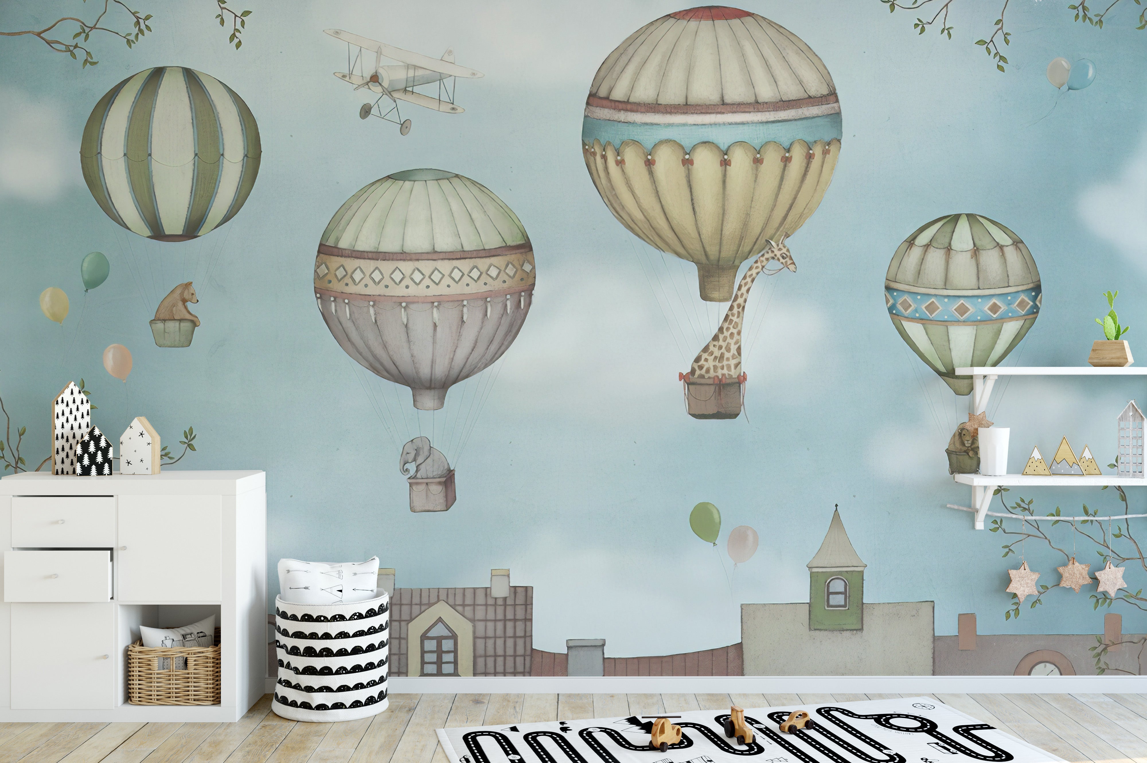 Kids Wonderland Balloons Wallpaper Murals - Giffywalls