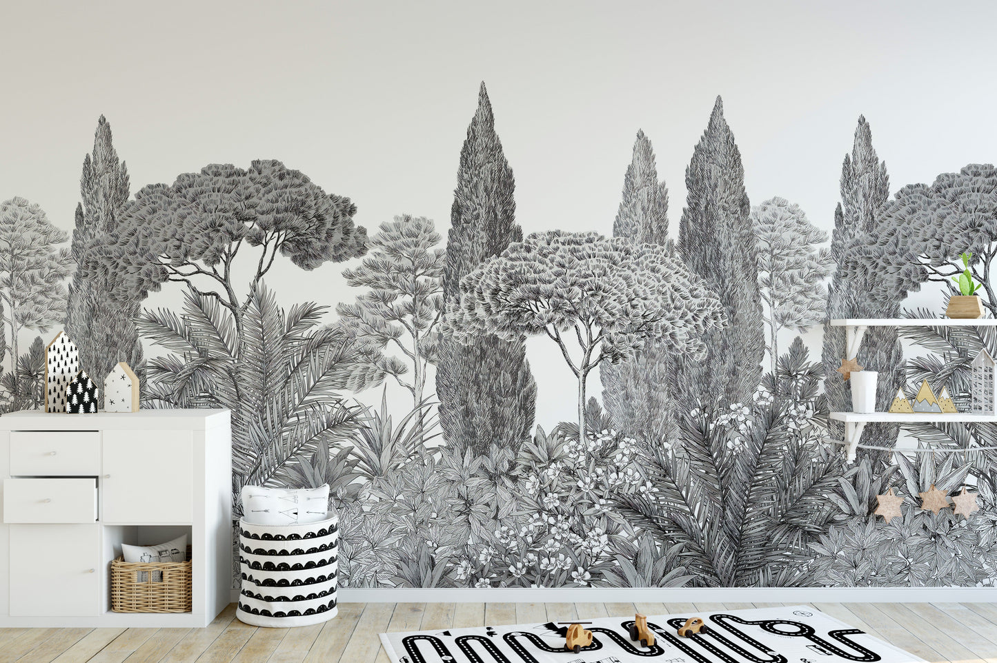 Gray Deodar Trees Wallpaper Murals - Giffywalls