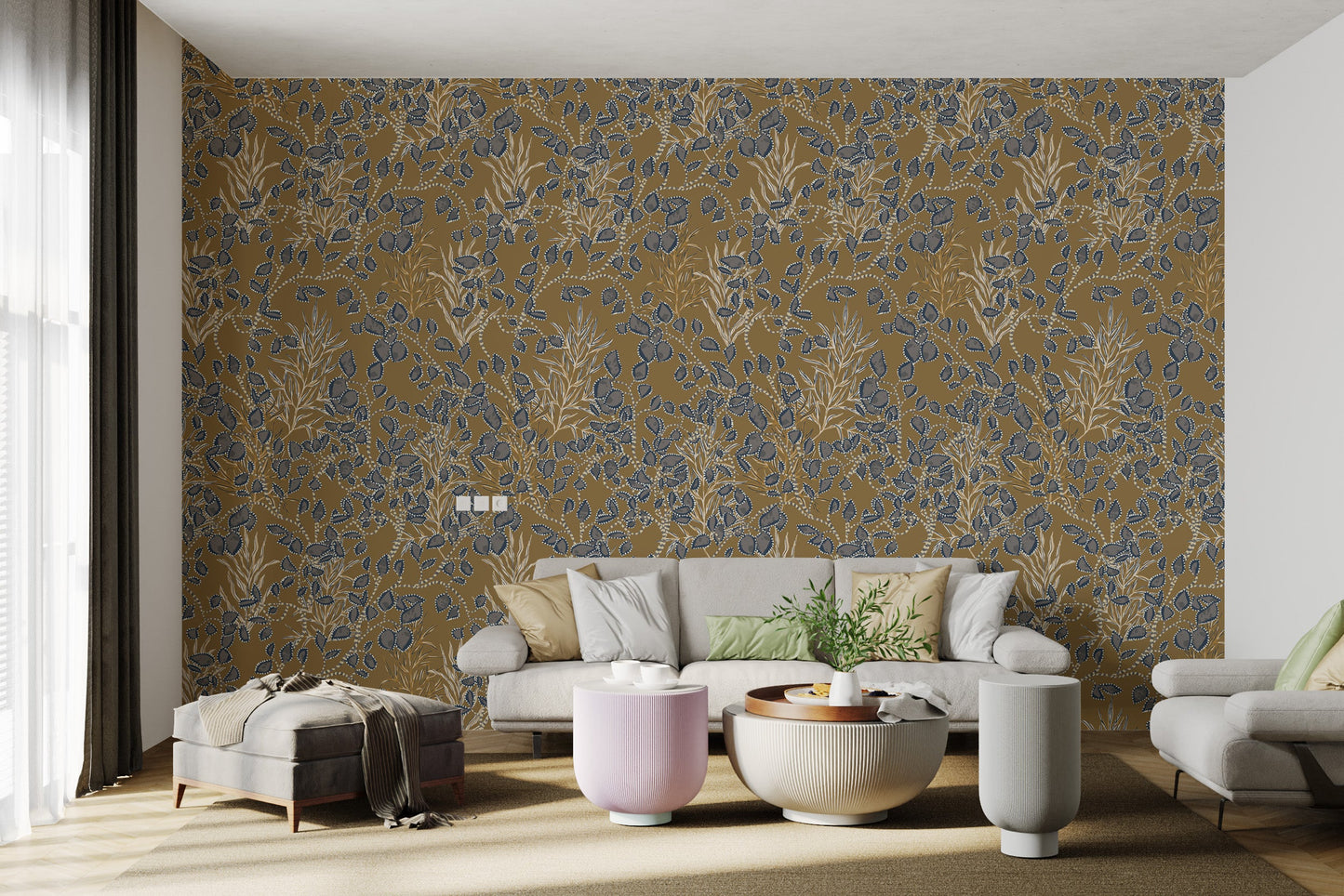 Luxurious Bohemian Amber Jewel Wallpaper Mural
