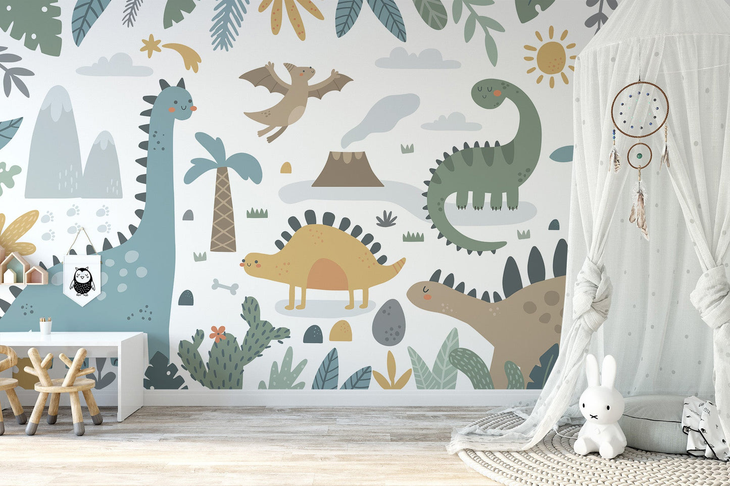 Dinosaur Design Wall Mural - Giffywalls