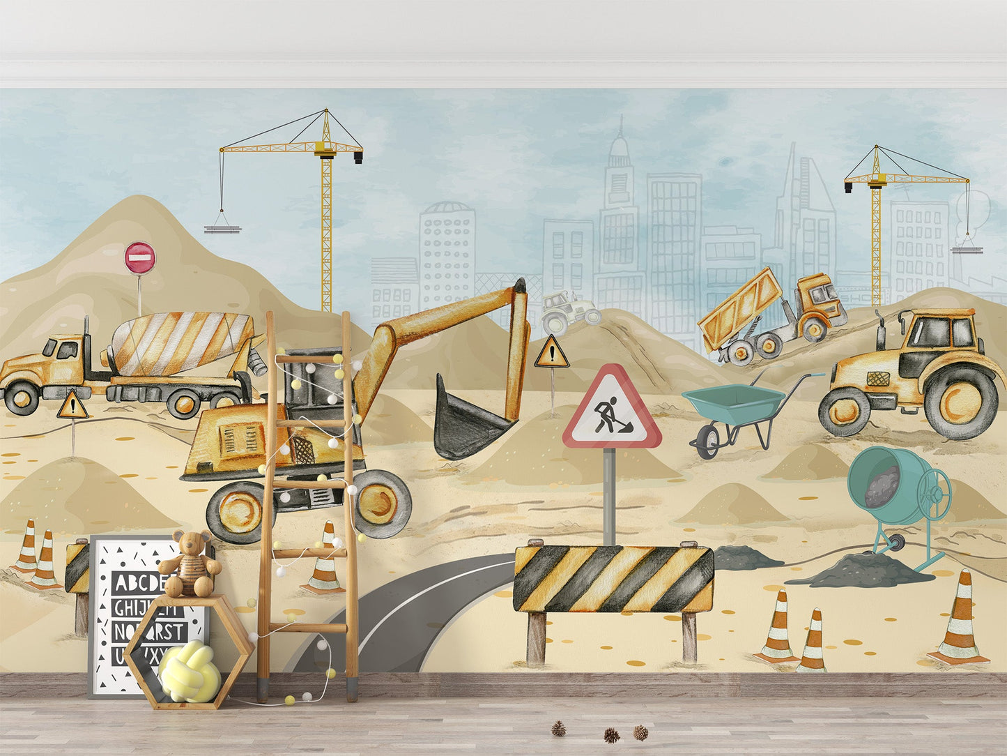 Mighty Machines Wall Mural - Giffywalls