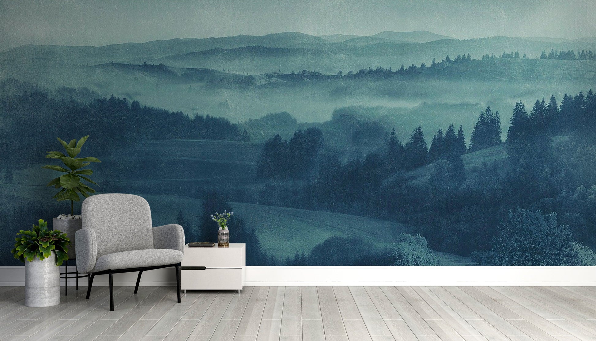 Twilight Landscape Wallpaper Mural - Giffywalls