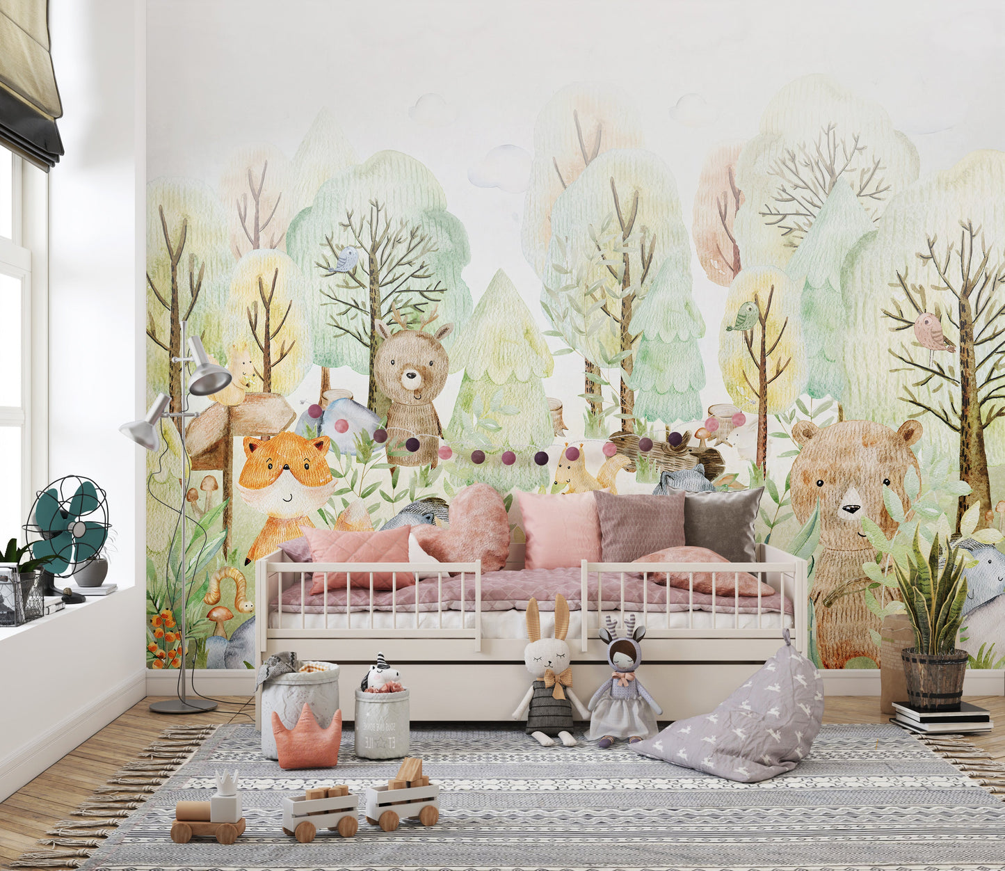 Doodles bears wallpaper mural for walls
