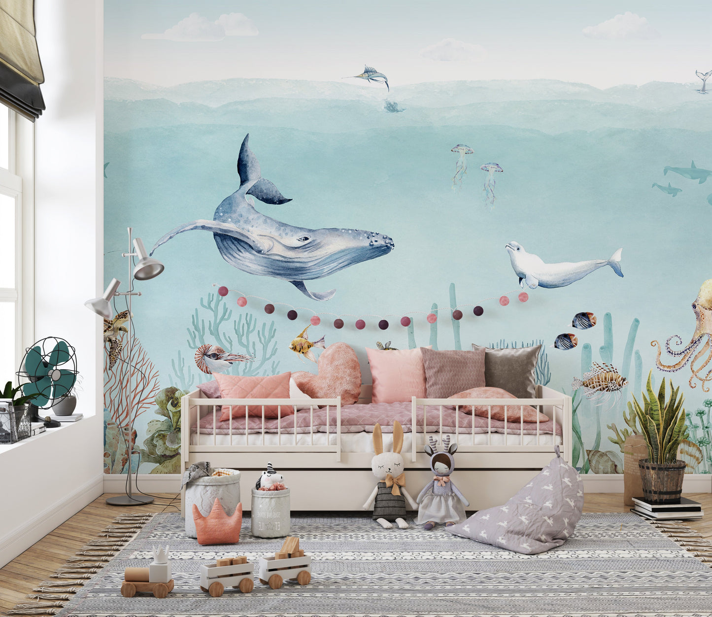 Secret sea life wallpaper featuring ocean creatures decor