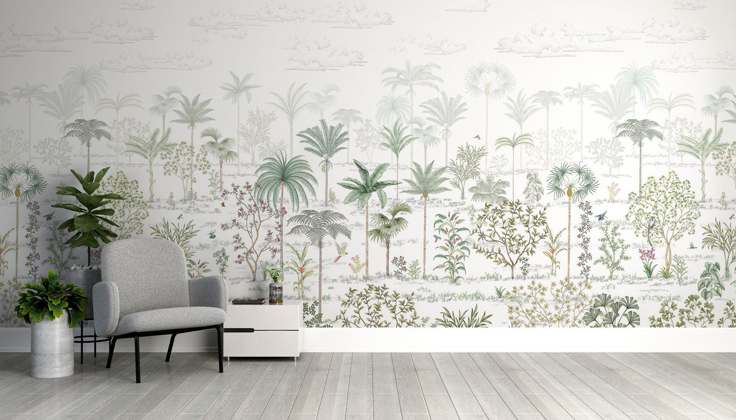 Tropical Jungle Wall Mural - Giffywalls