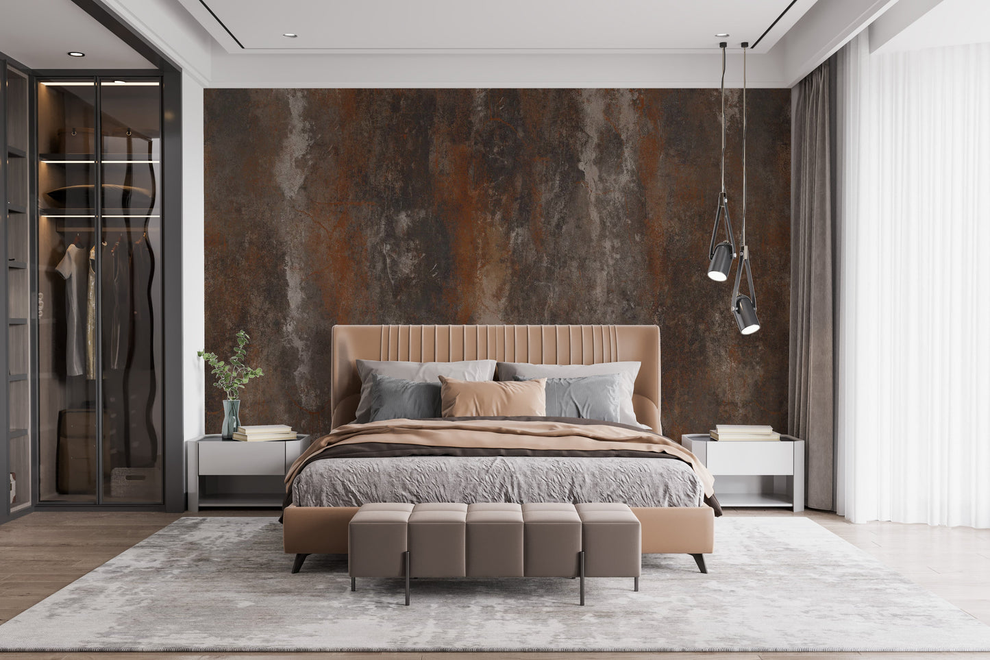 Rustic Metal Texture Wallpaper Mural - Giffywalls