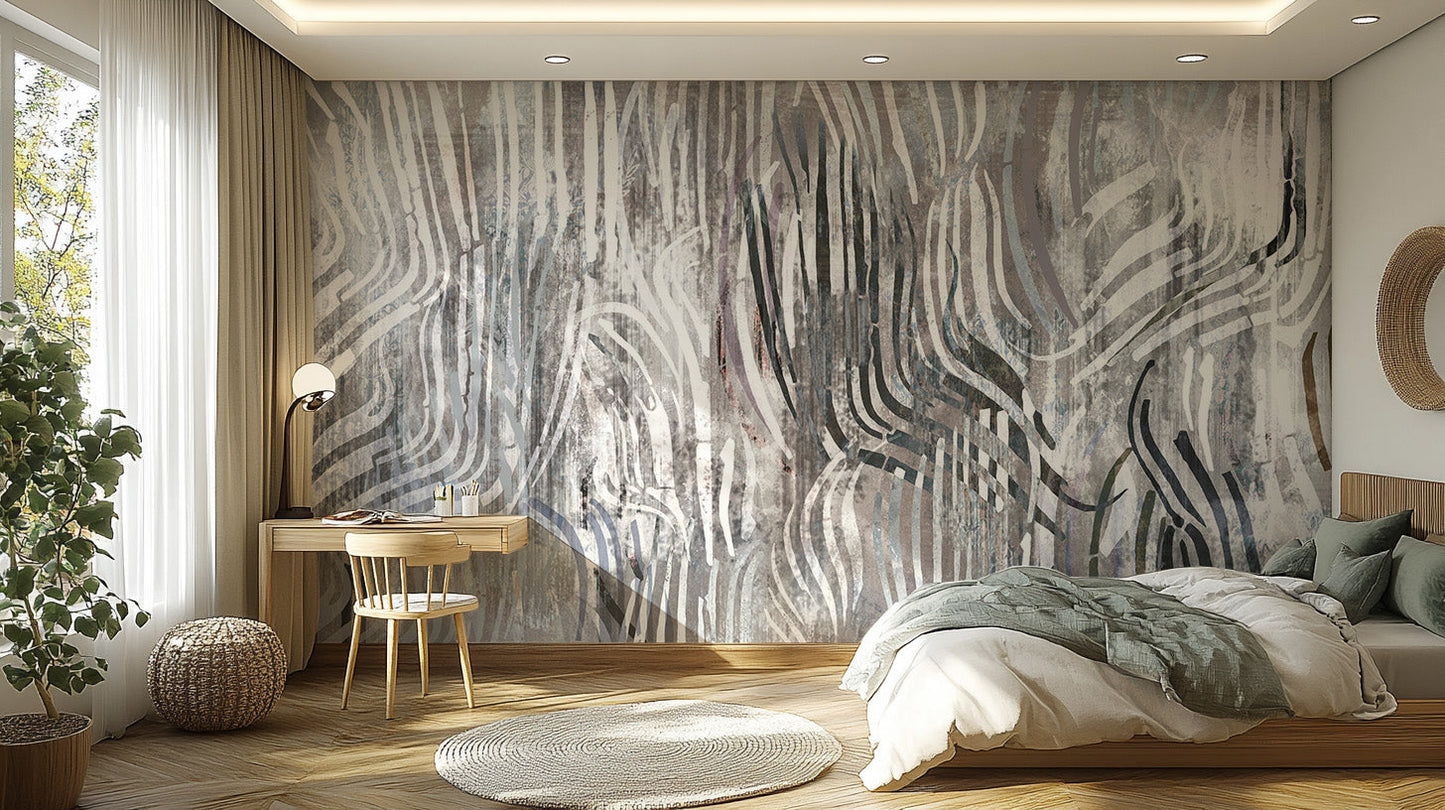 Modern Abstract Wallpaper Mural - Giffywalls