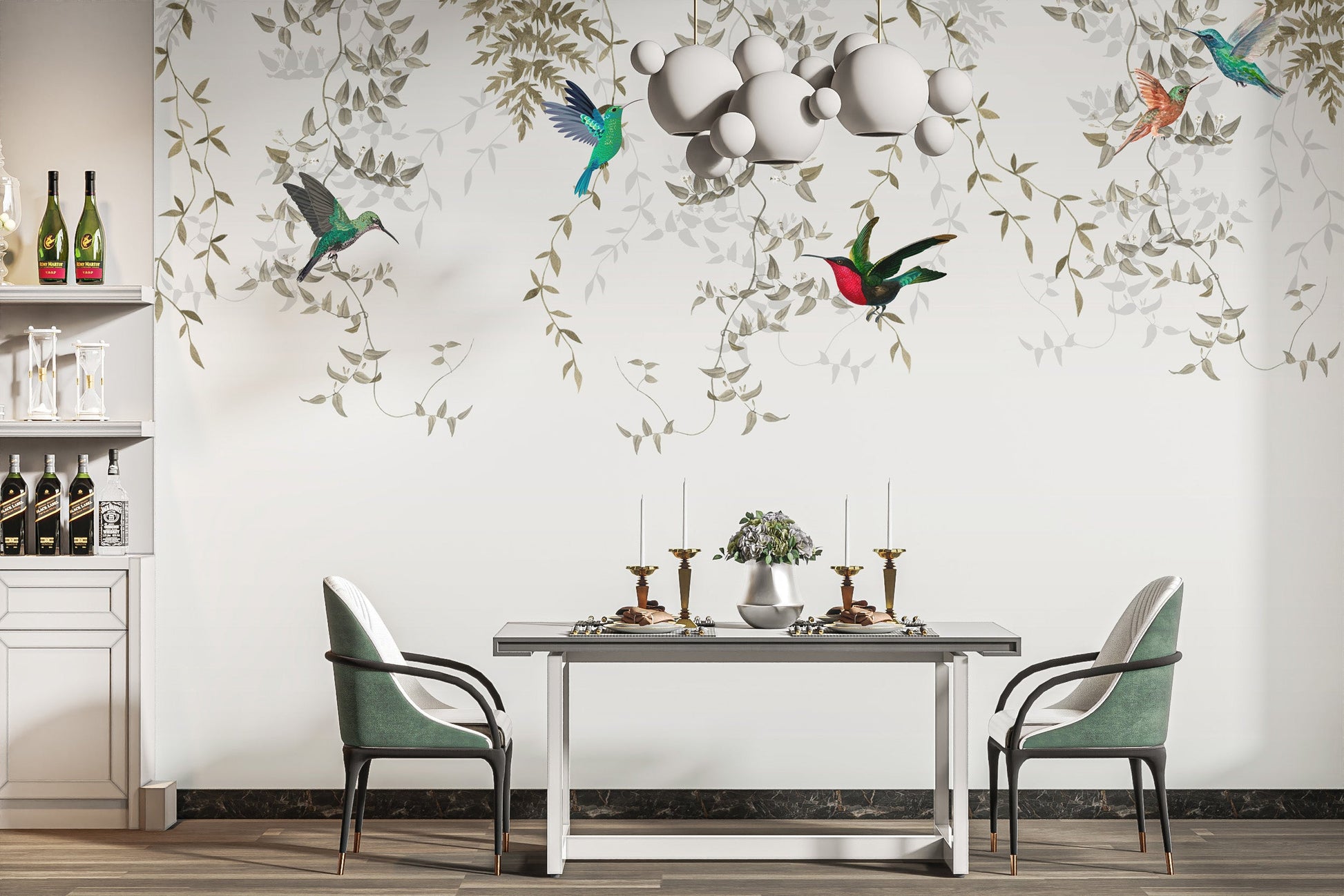 Hummingbird Haven Wallpaper Mural for elegance