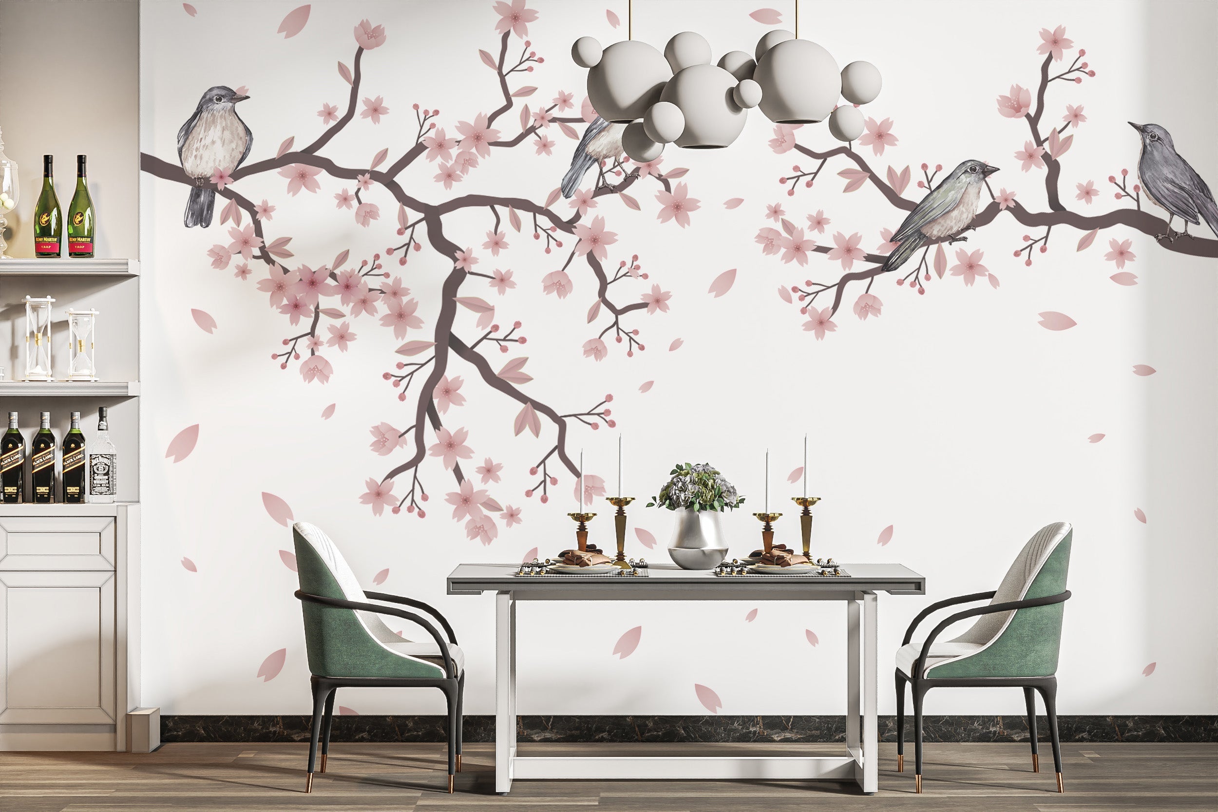 Cherry Blossom Serenade Wall Mural timeless charm