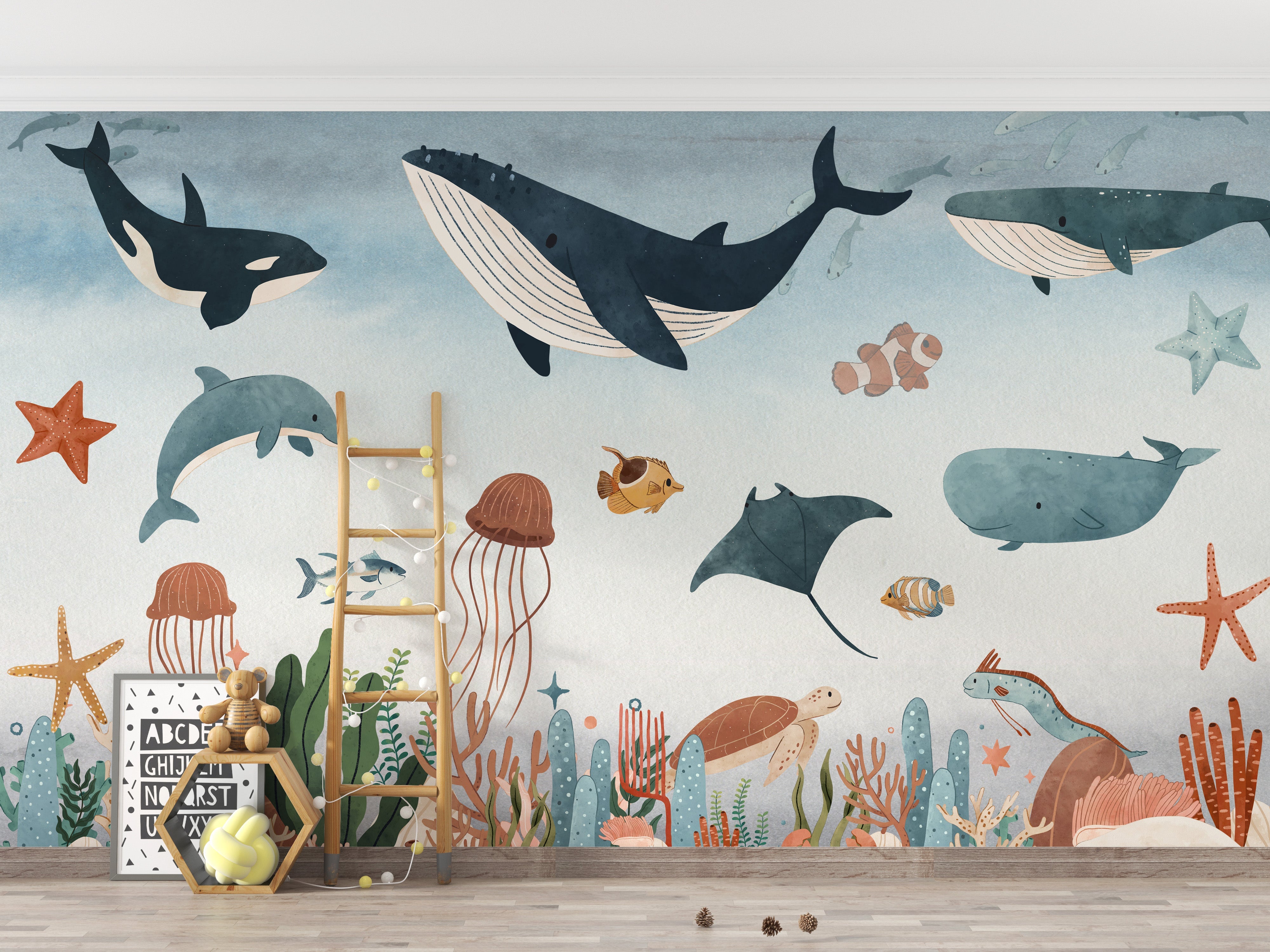 Sea Symphony Feature Wall Mural - Giffywalls