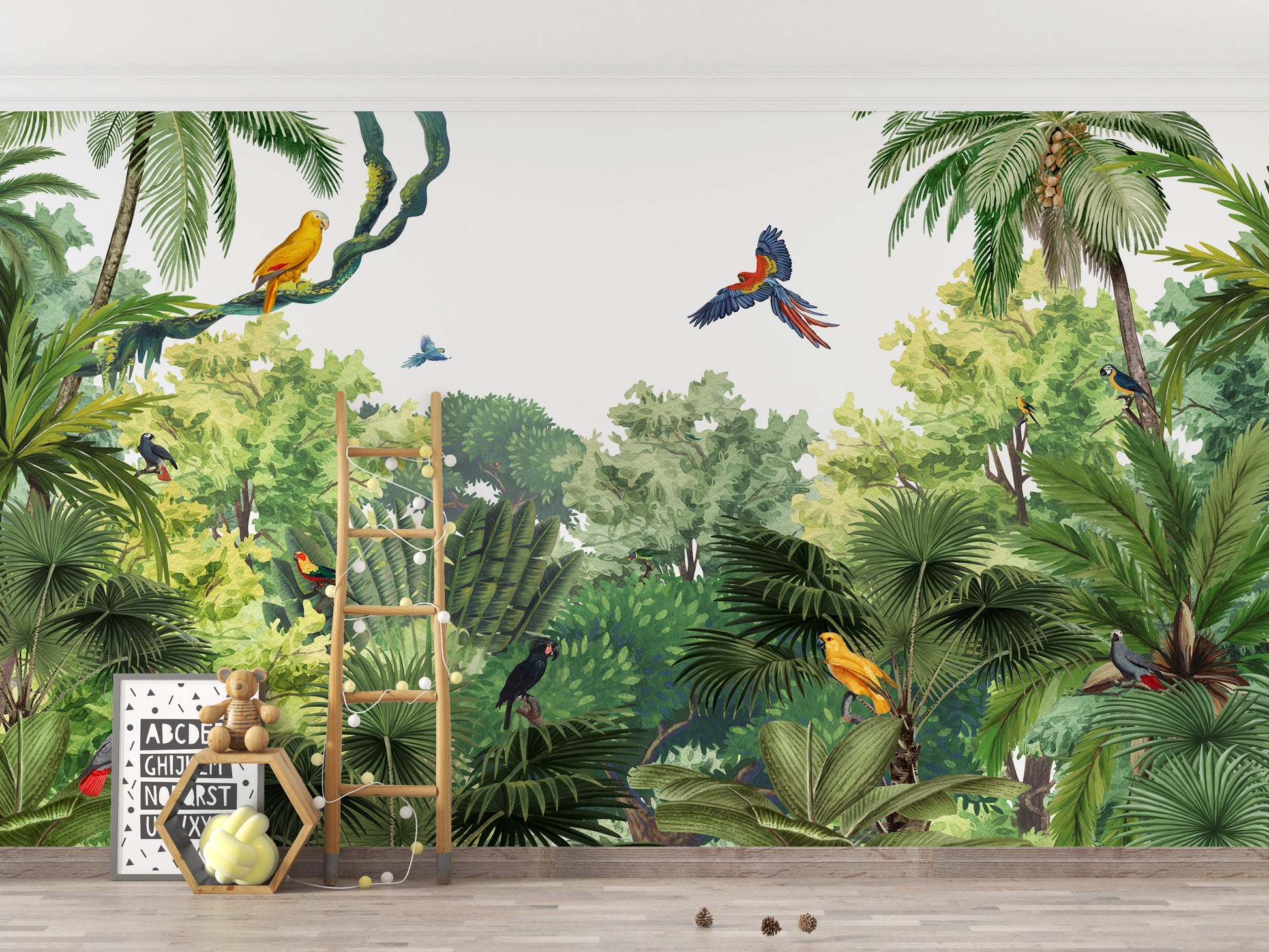 Vivid Green Jungle Wallpaper Murals - Giffywalls