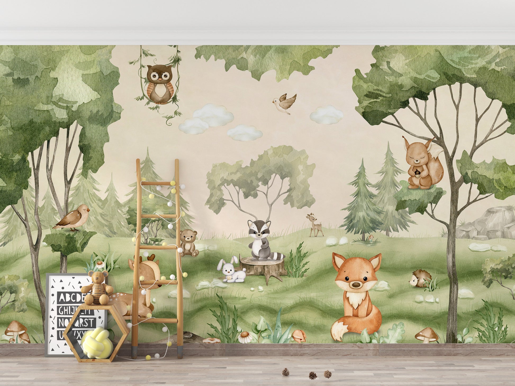 Woodland Joy Kids Wall Mural - Giffywalls