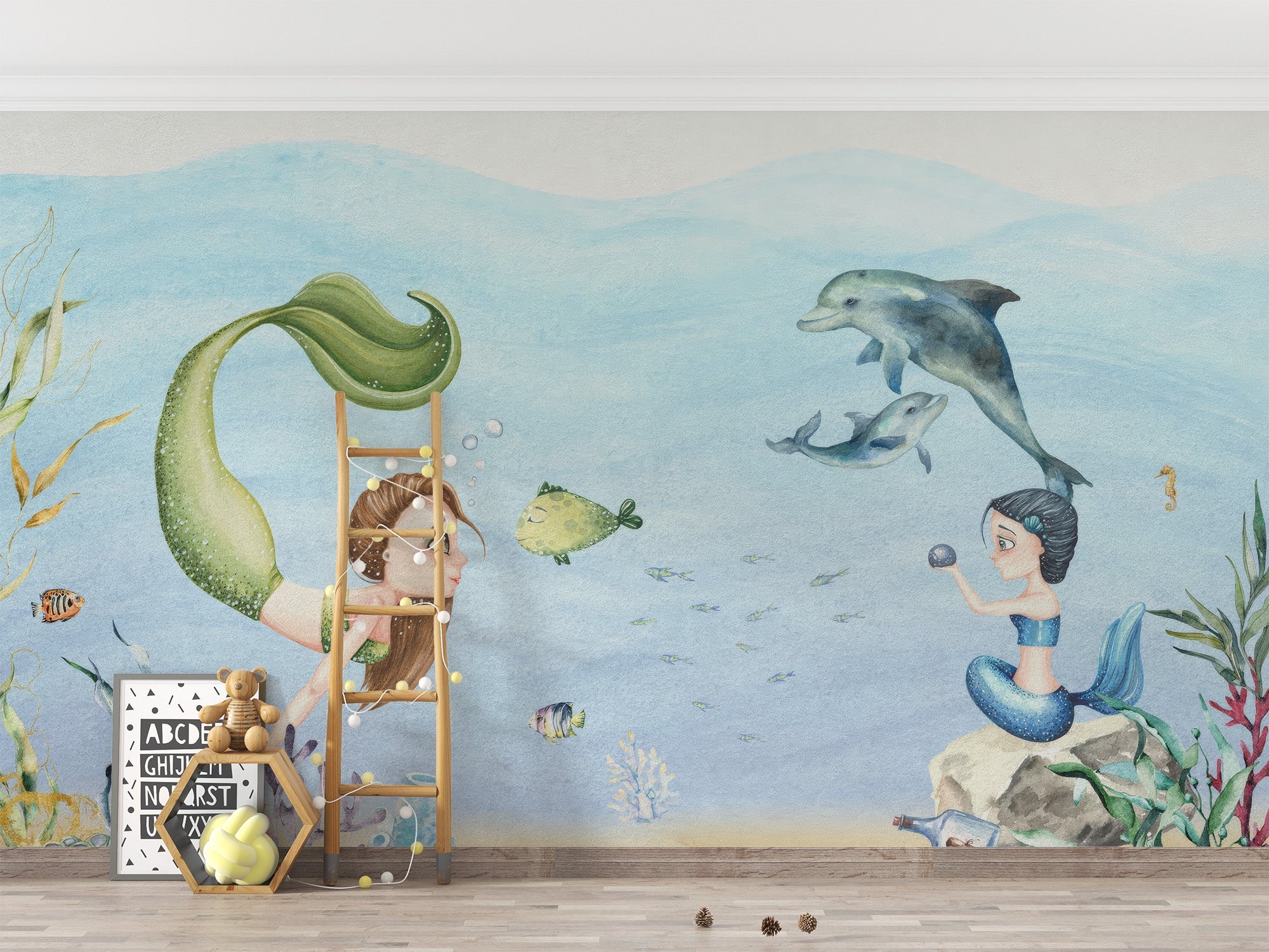 Colorful Mermaids Wallpaper Mural