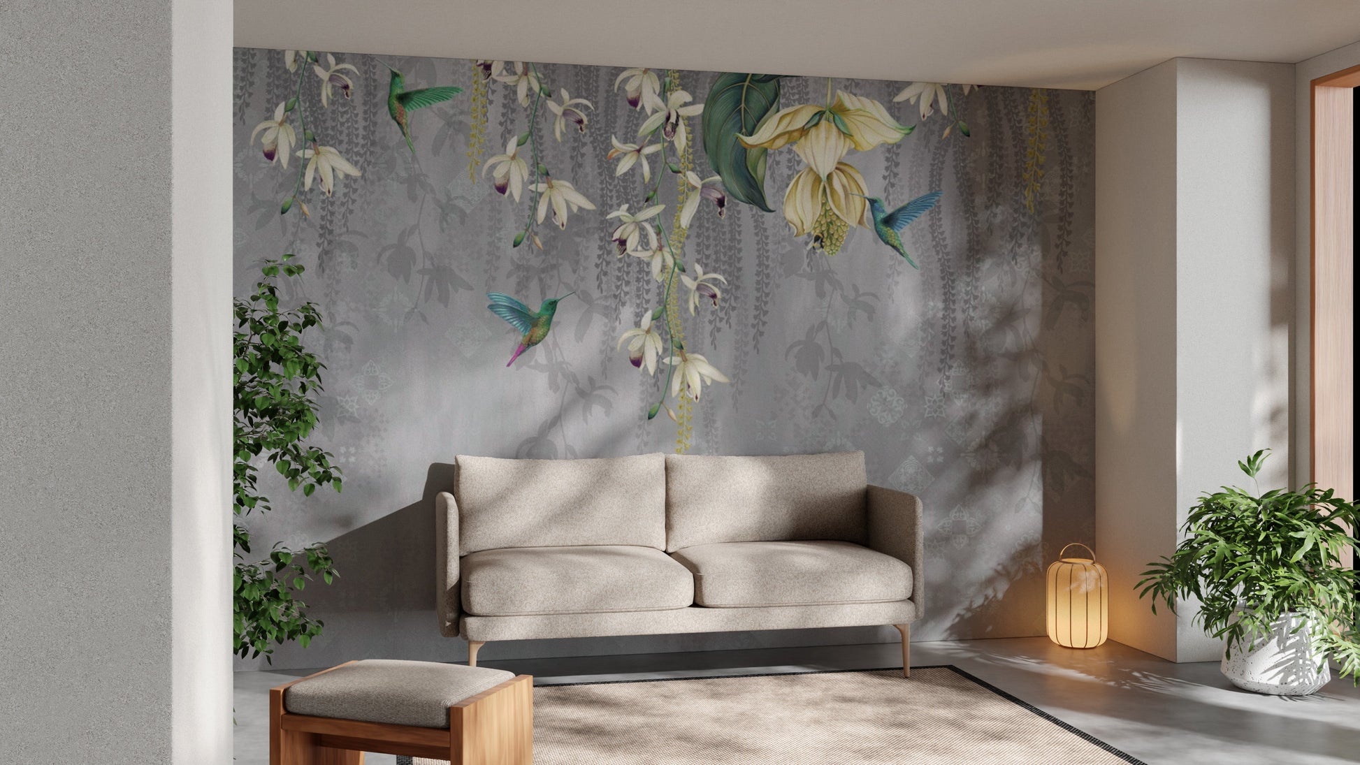 Delicate Botanical Wall Design
