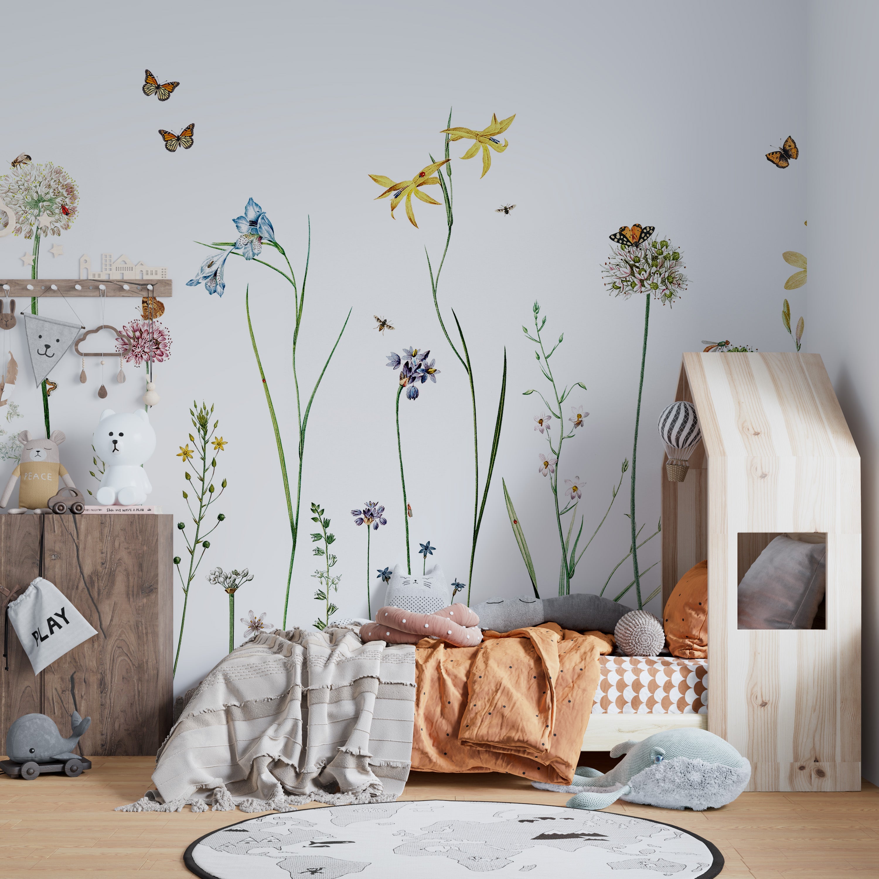 Butterfly Garden Wallpaper Murals - Giffywalls