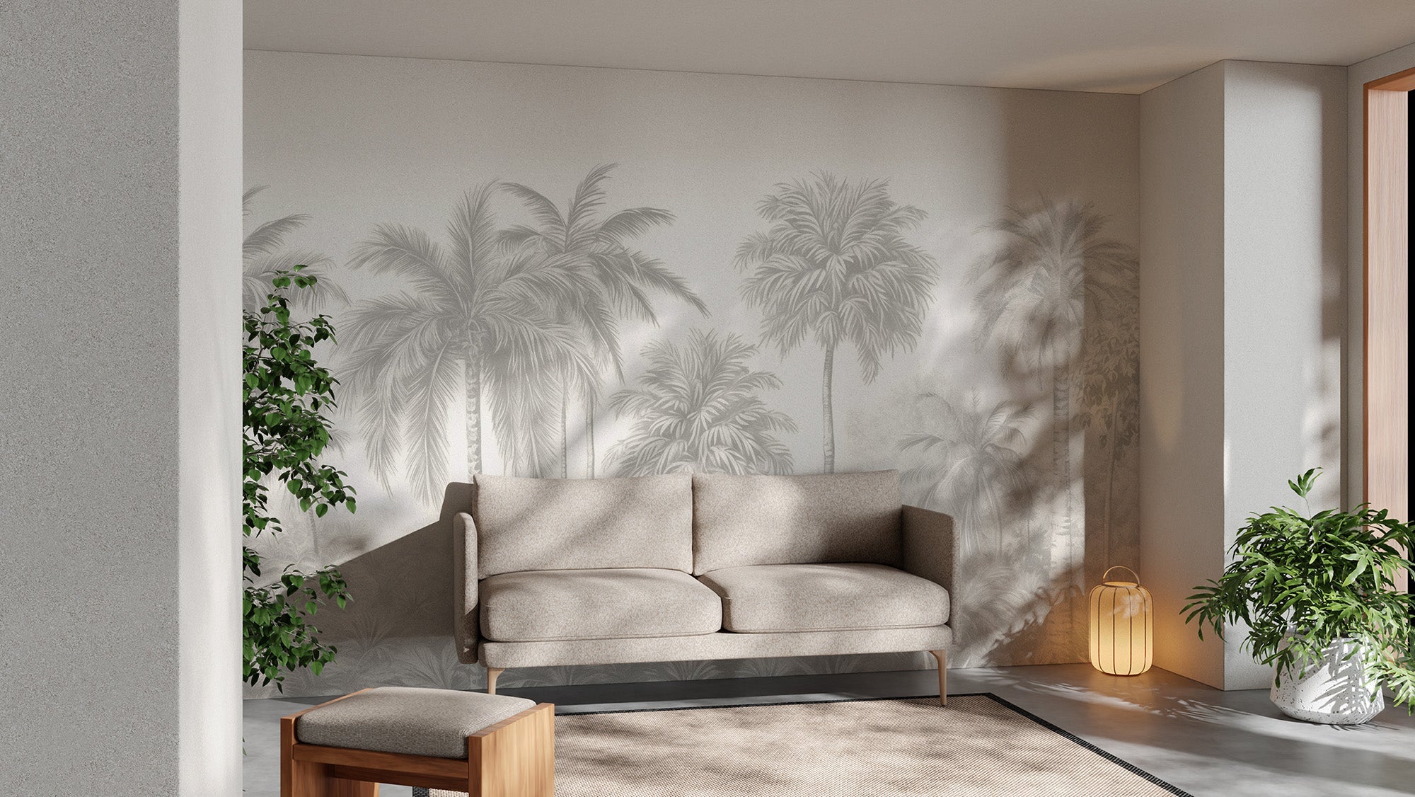 Palm Tree Wallpaper Mural - Giffywalls