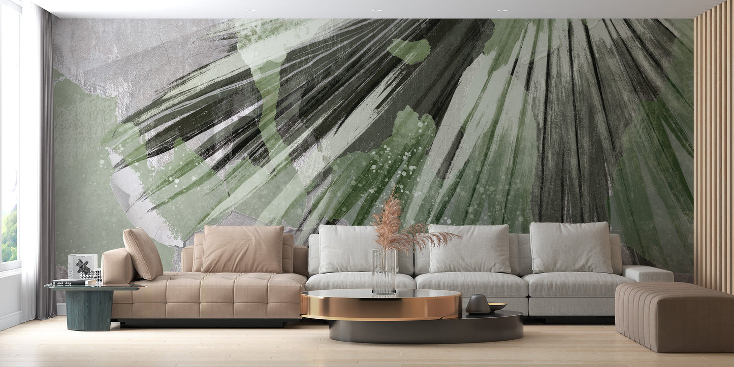 Exotic Tropical Leaf Wall Mural - Giffywalls